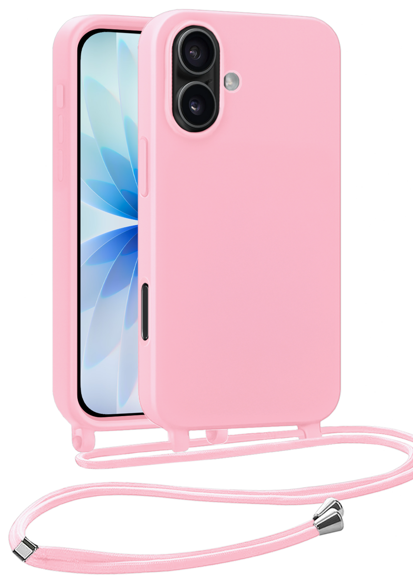 BTH BTH iPhone 17 Hoesje met Koord - Lichtroze