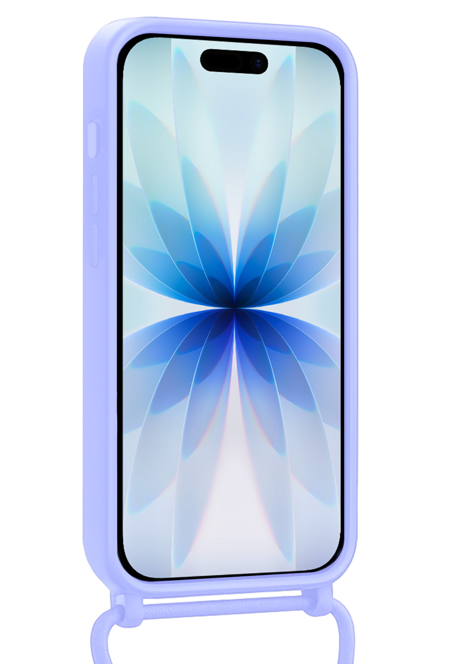 BTH BTH iPhone 17 Hoesje met Koord Met 2x Screenprotector - Lila