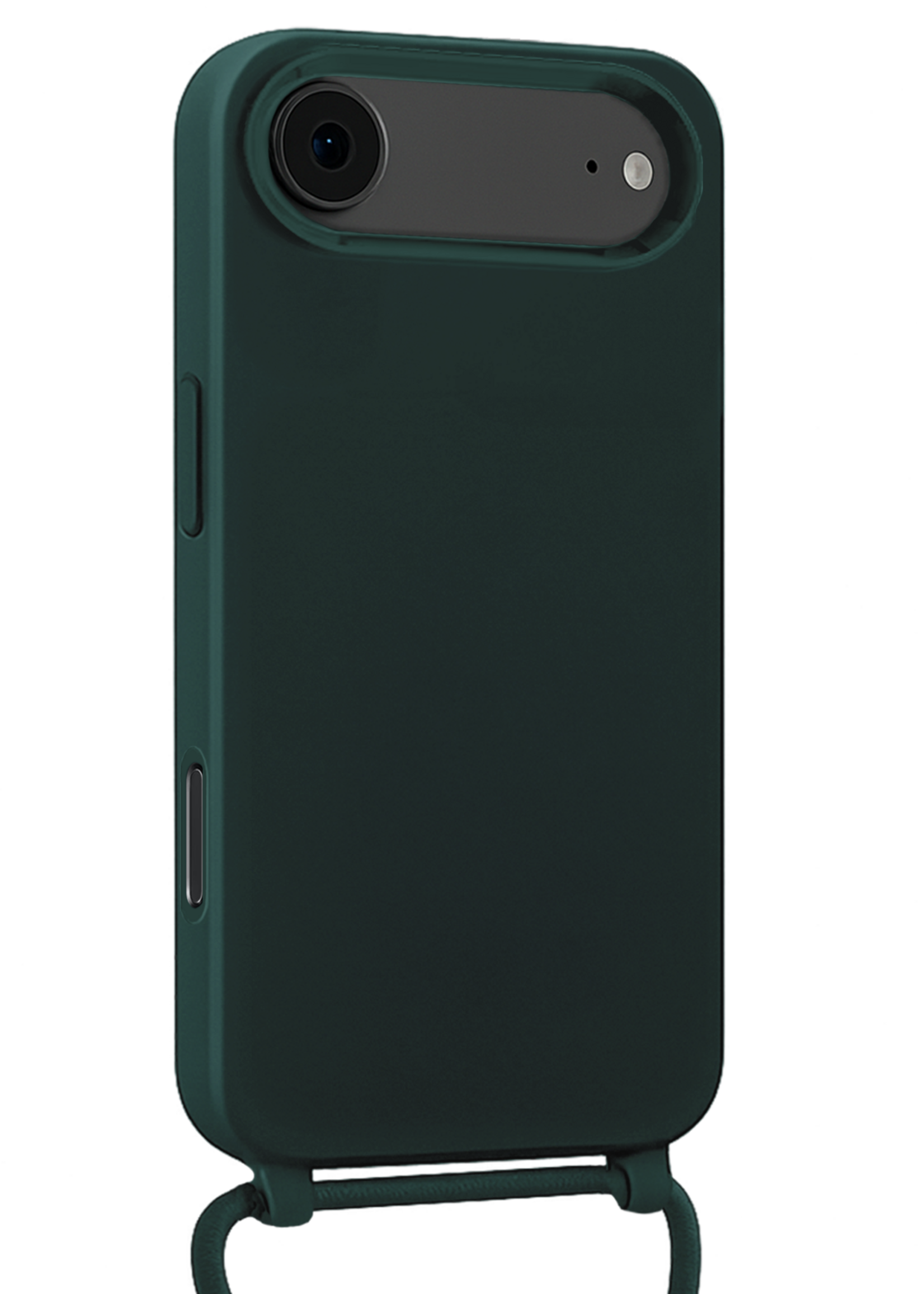 BTH BTH iPhone Air Hoesje met Koord Met Screenprotector - Donkergroen