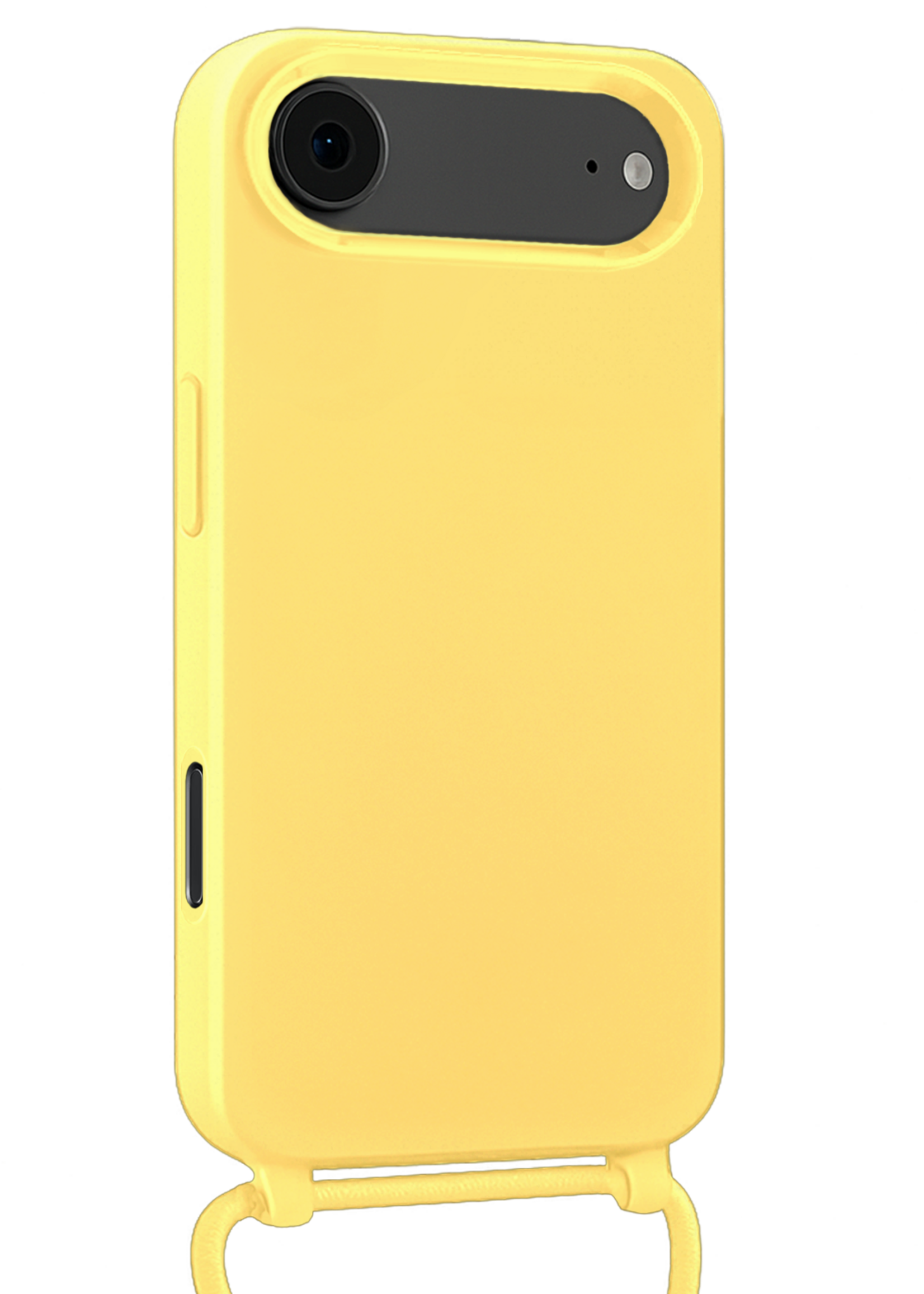 BTH BTH iPhone Air Hoesje met Koord Met 2x Screenprotector - Geel