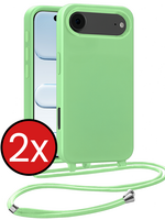 BTH BTH iPhone Air Hoesje met Koord - Groen - 2 PACK