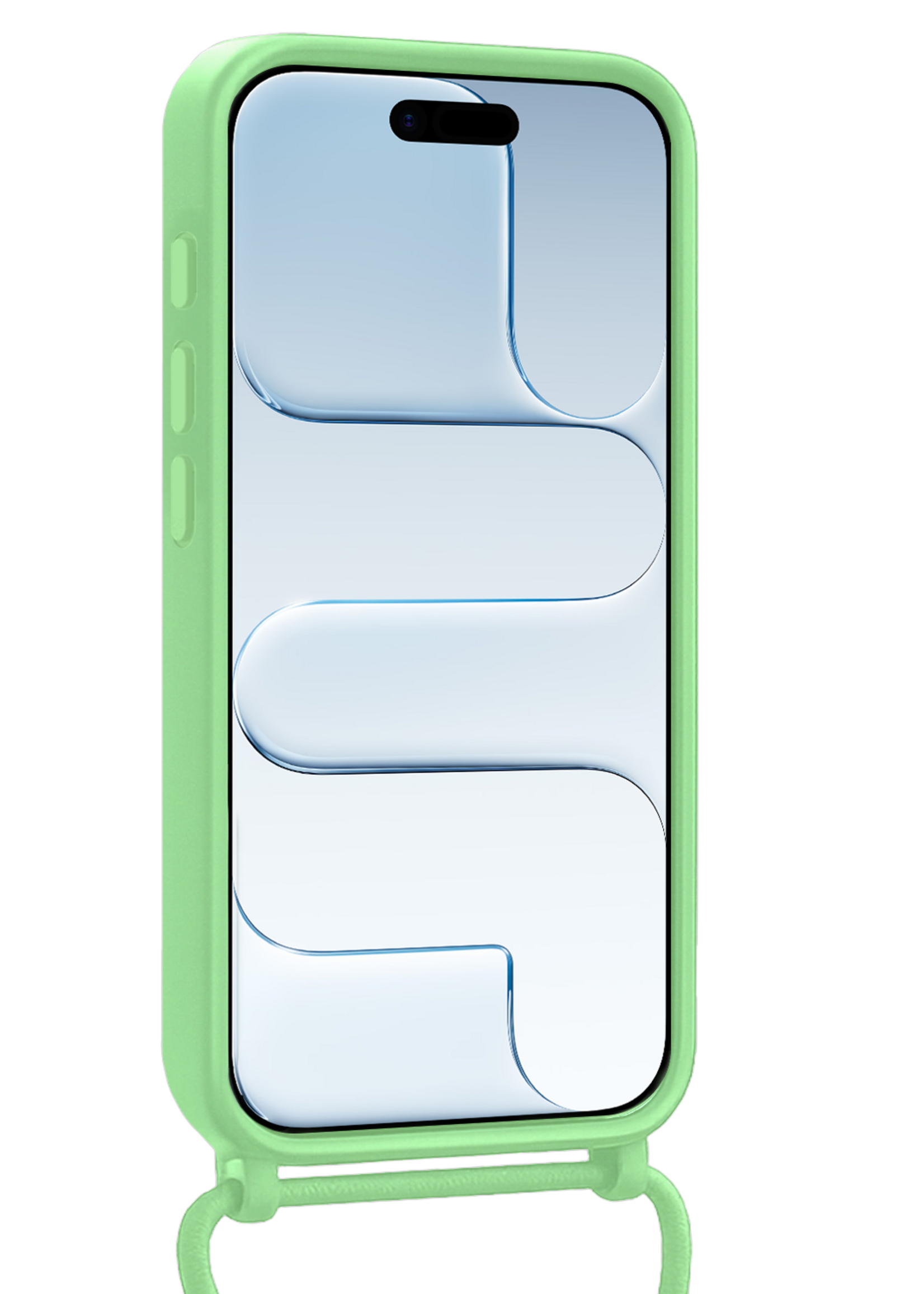 BTH BTH iPhone Air Hoesje met Koord Met Screenprotector - Groen