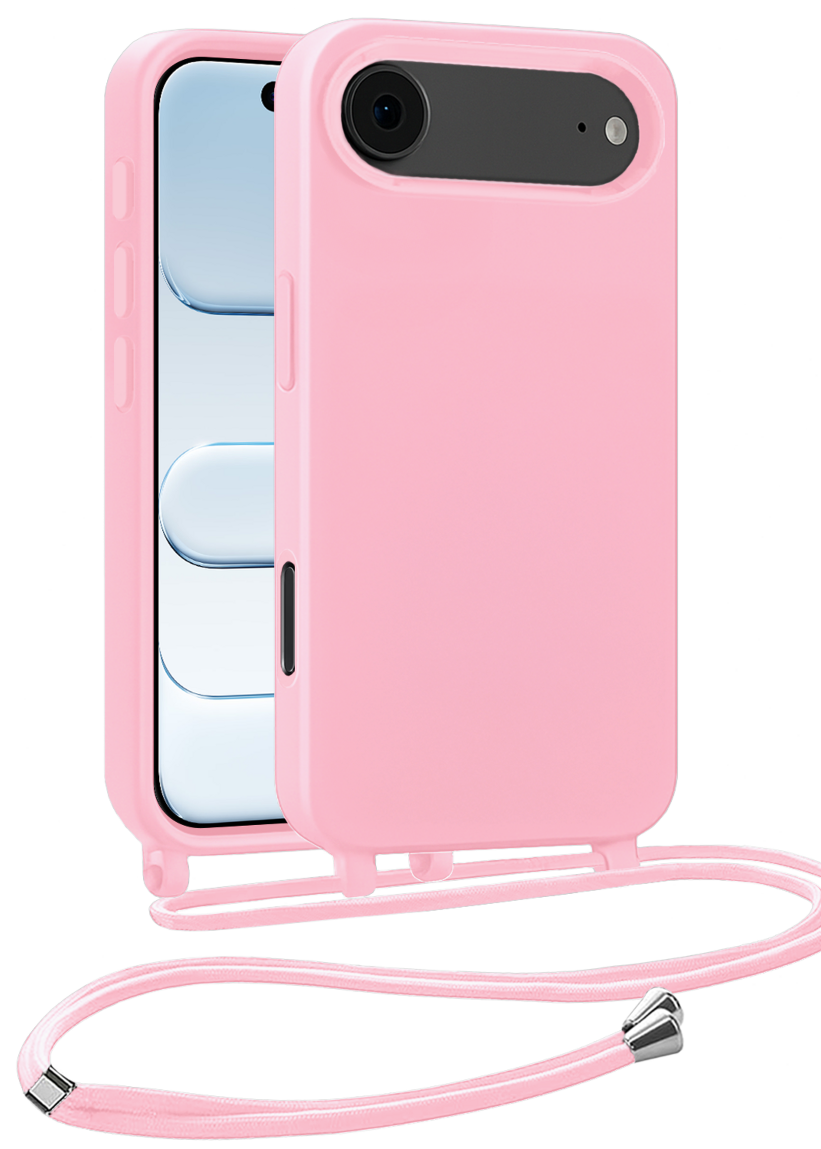 BTH BTH iPhone Air Hoesje met Koord - Lichtroze