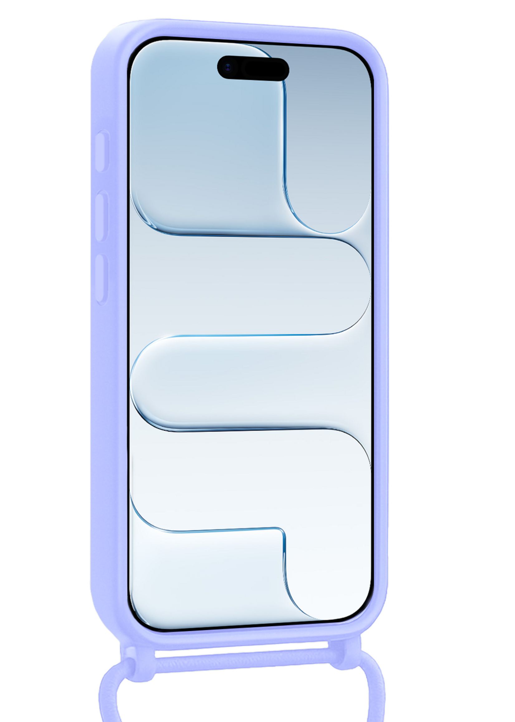 BTH BTH iPhone Air Hoesje met Koord Met 2x Screenprotector - Lila