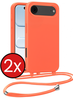 BTH BTH iPhone Air Hoesje met Koord - Papaya - 2 PACK