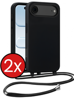BTH BTH iPhone Air Hoesje met Koord - Zwart - 2 PACK