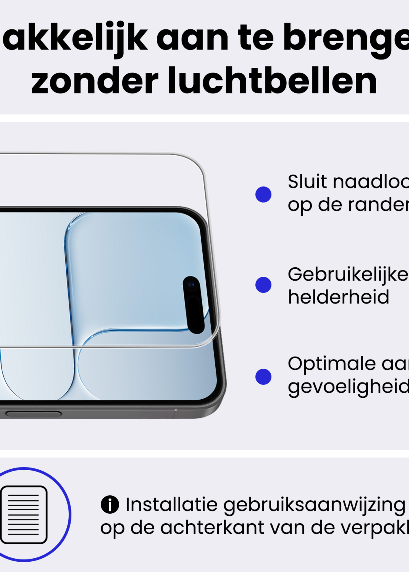 BTH BTH iPhone Air Hoesje met Koord Met 2x Screenprotector - Zwart