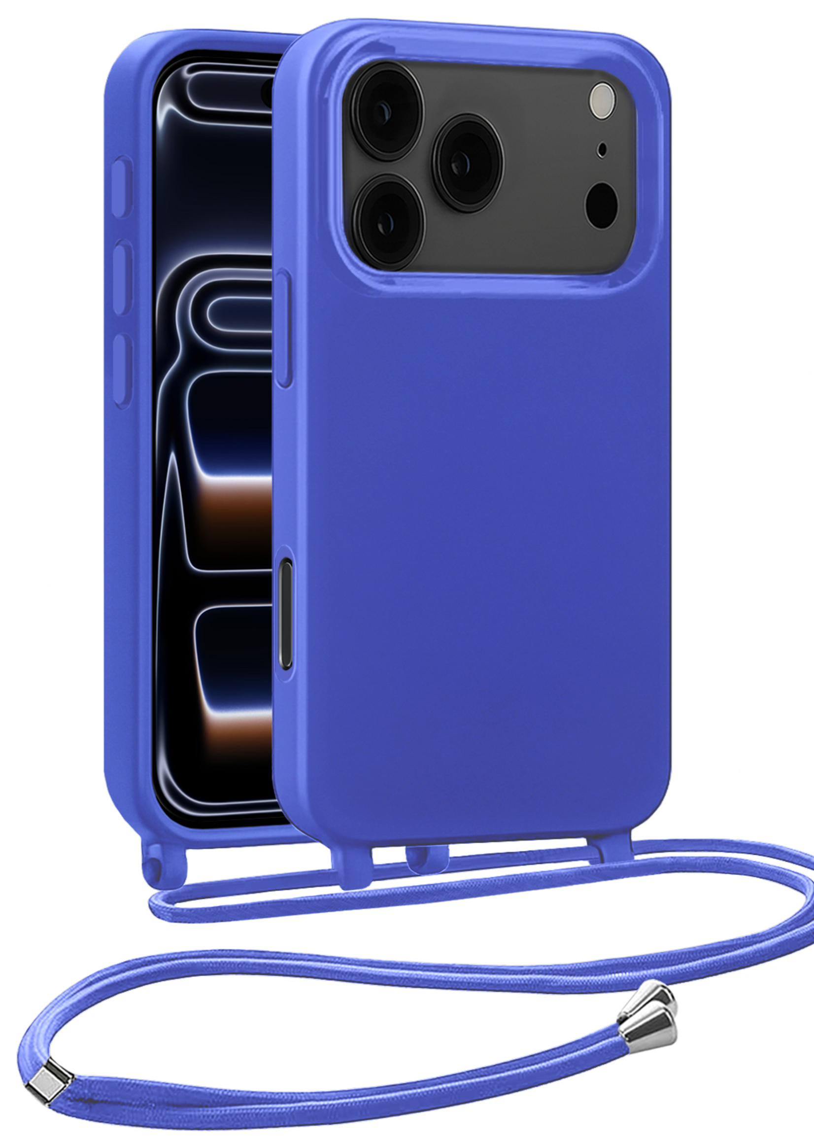 BTH BTH iPhone 17 Pro Hoesje met Koord - Fel Blauw