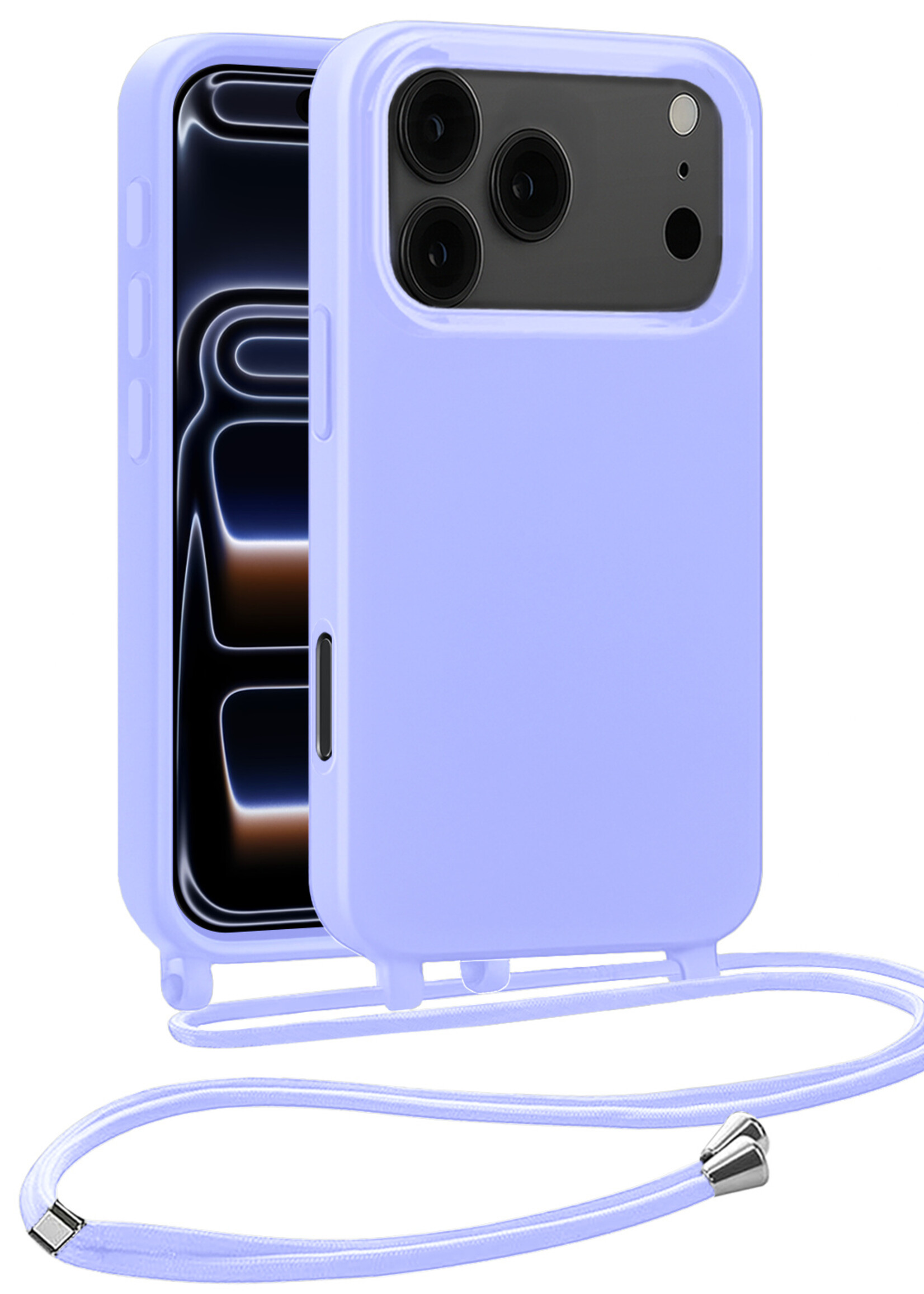 BTH BTH iPhone 17 Pro Hoesje met Koord - Lila