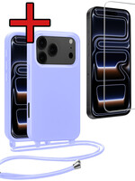 BTH BTH iPhone 17 Pro Hoesje met Koord Met Screenprotector - Lila