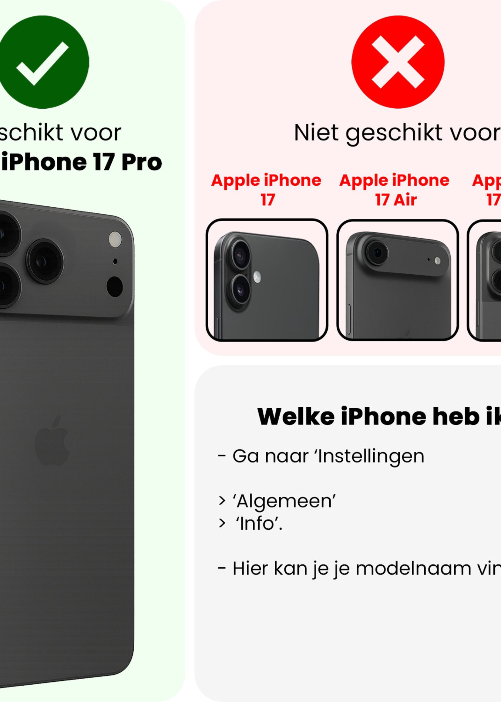 BTH BTH iPhone 17 Pro Hoesje met Koord Met Screenprotector - Papaya