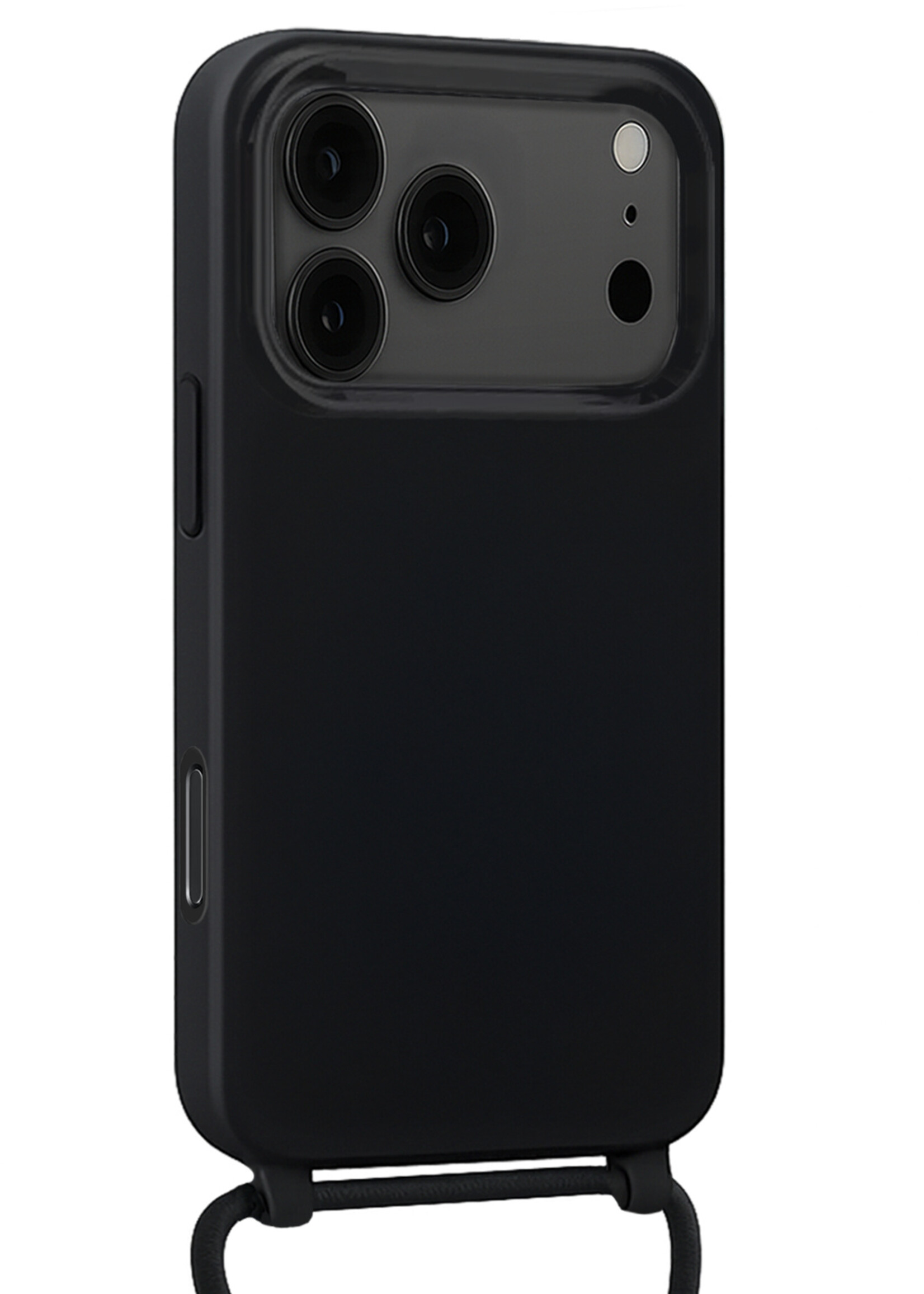BTH BTH iPhone 17 Pro Hoesje met Koord Met Screenprotector - Zwart