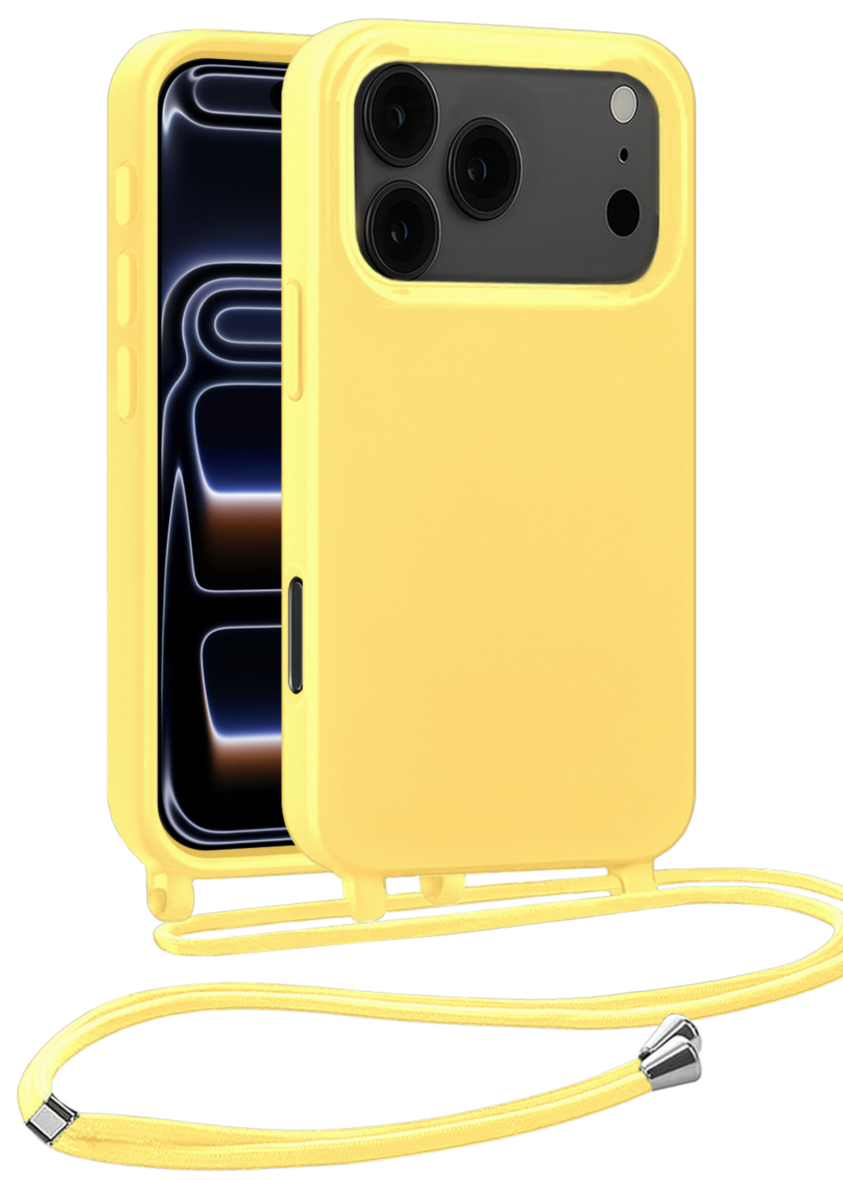 BTH BTH iPhone 17 Pro Max Hoesje met Koord - Geel
