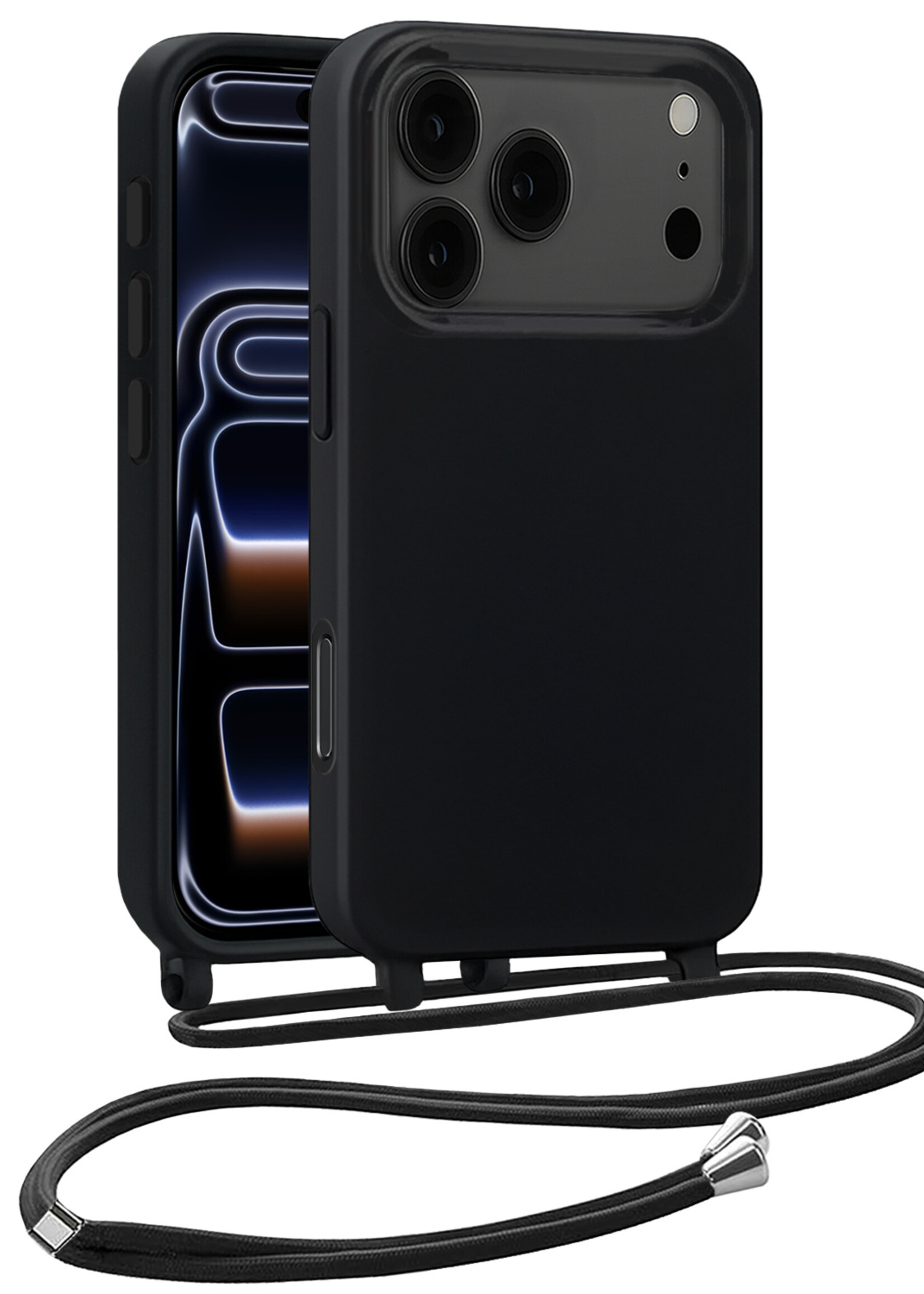 BTH BTH iPhone 17 Pro Max Hoesje met Koord - Zwart