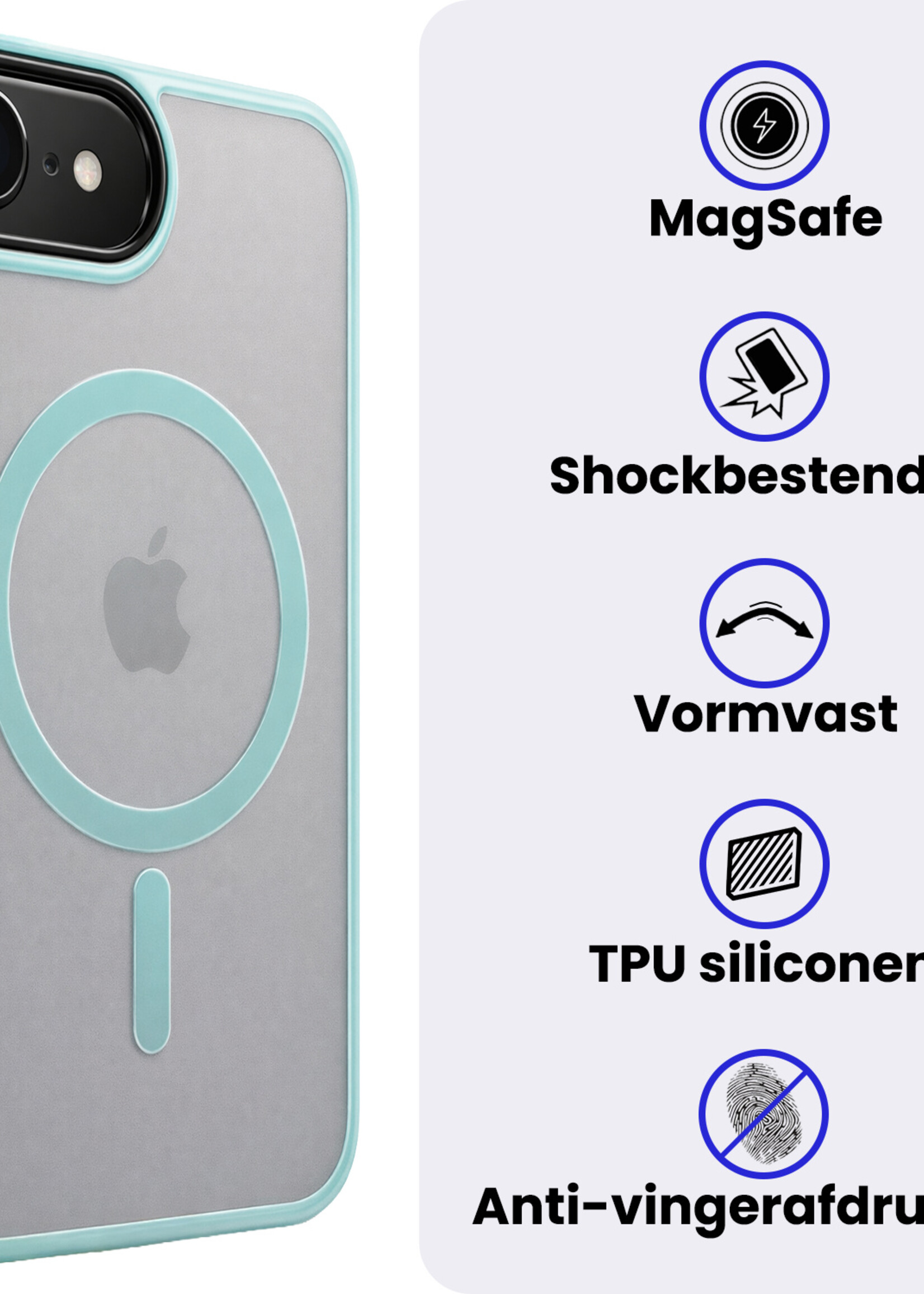 BTH BTH iPhone 17e Magsafe Hoesje - Lichtblauw - 2 PACK