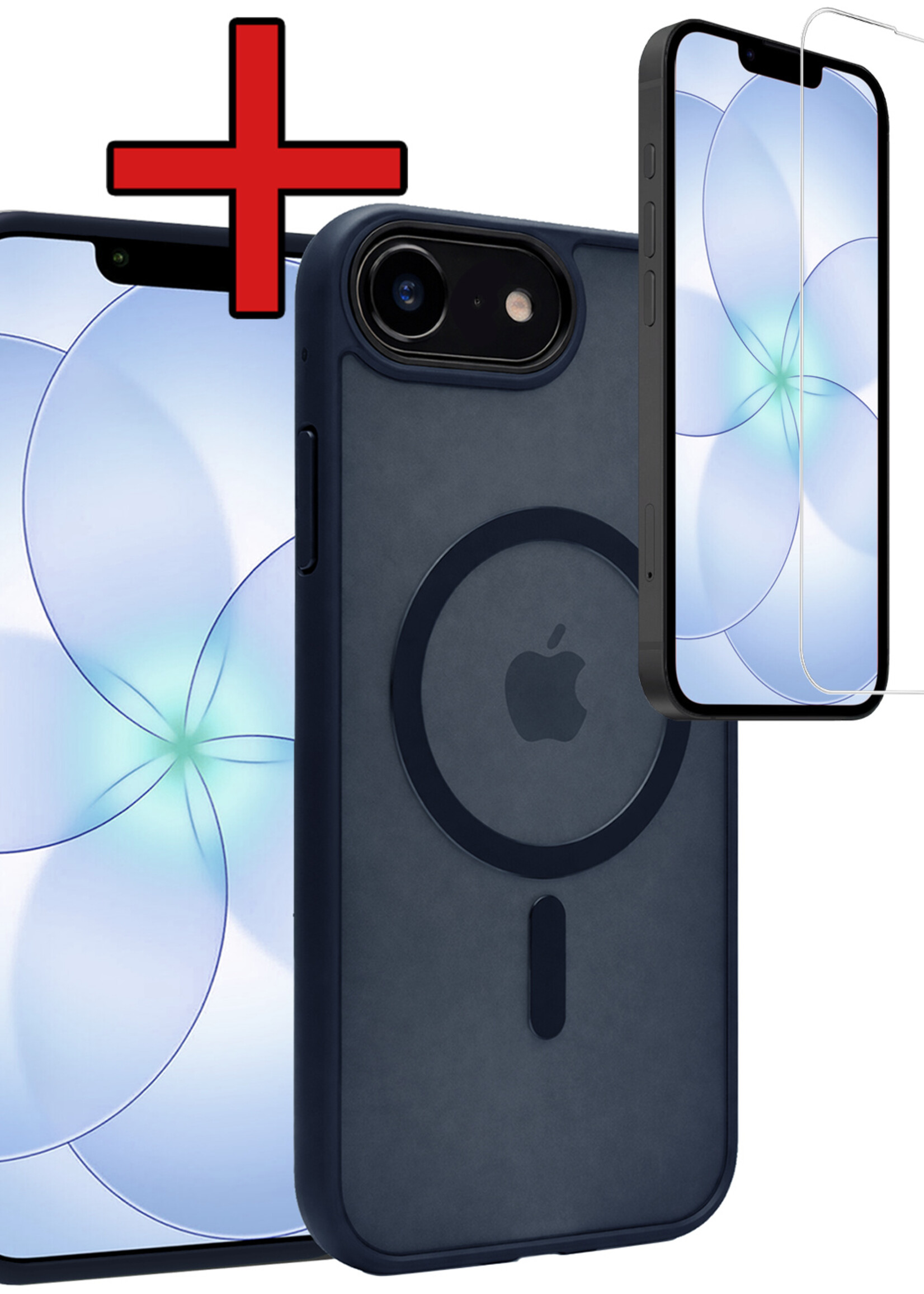 BTH BTH iPhone 17e Magsafe Hoesje Donkerblauw Met Screenprotector