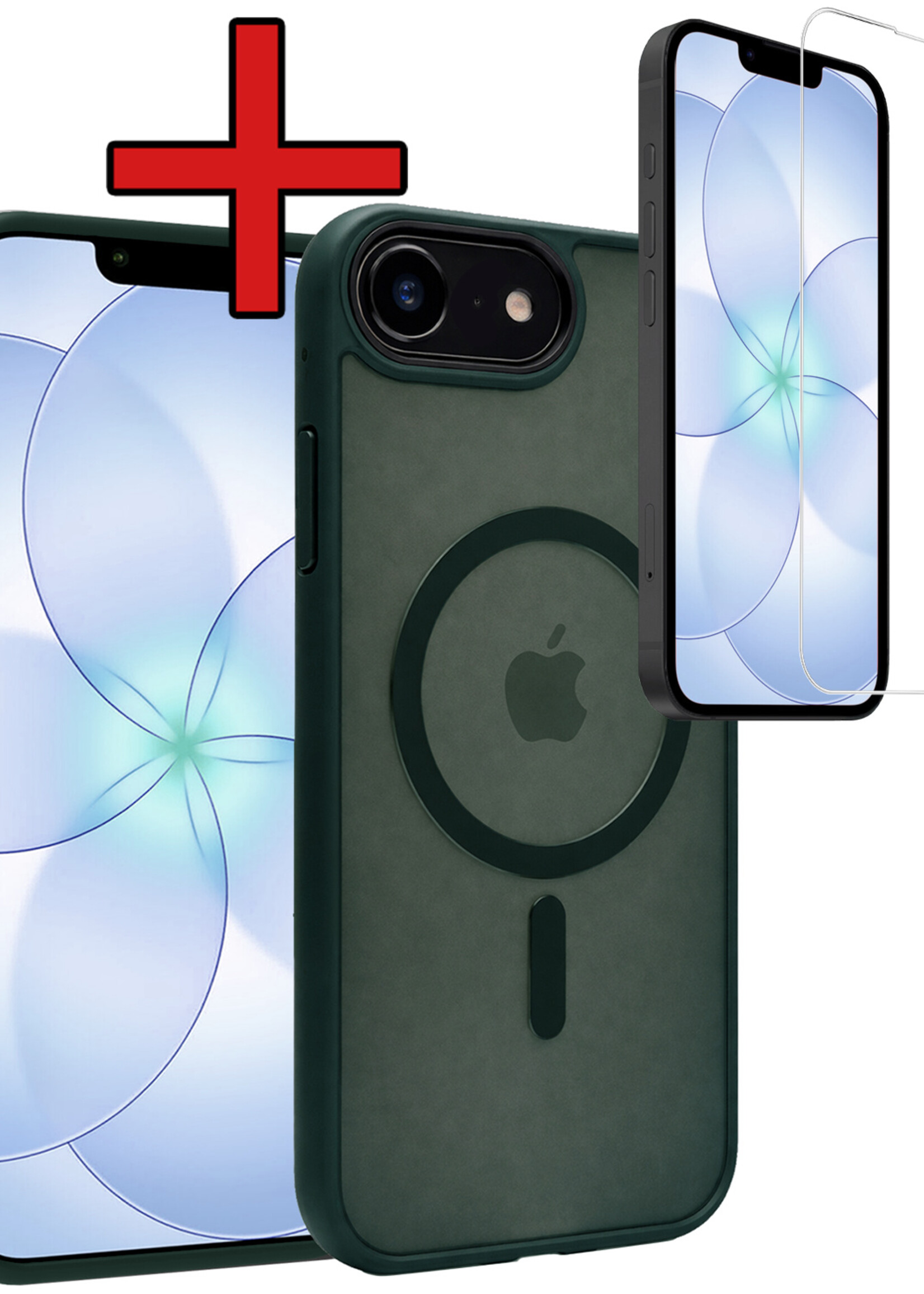 BTH BTH iPhone 17e Magsafe Hoesje Donkergroen Met Screenprotector