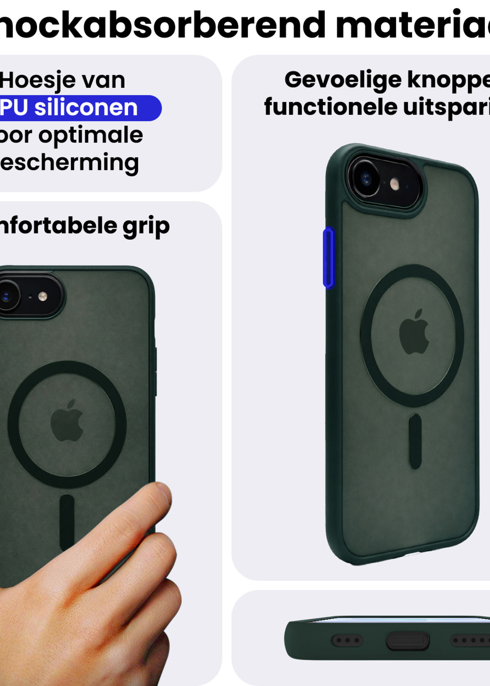 BTH BTH iPhone 17e Magsafe Hoesje Donkergroen Met Screenprotector