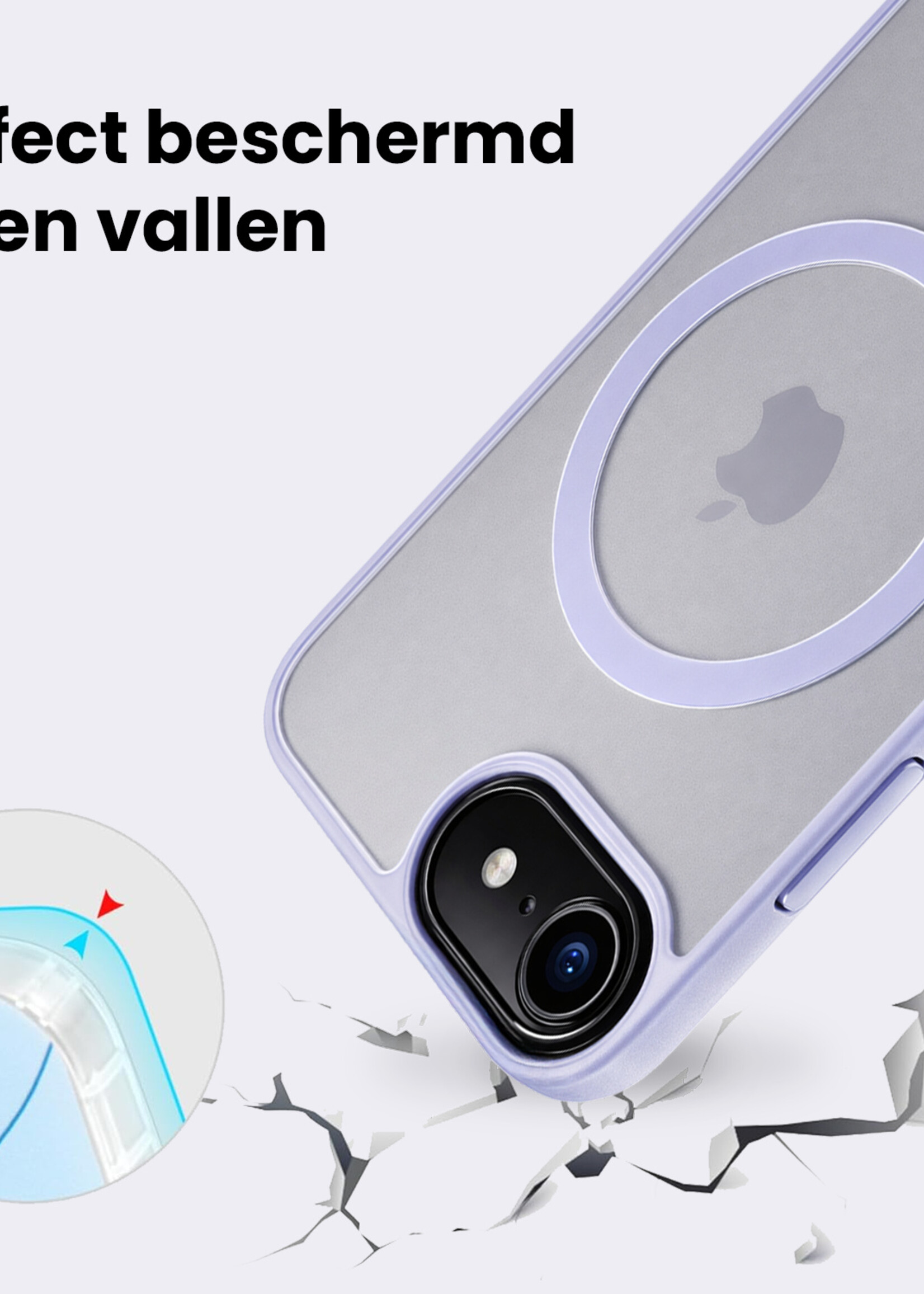 BTH BTH iPhone 17e Magsafe Hoesje Lila Met Screenprotector