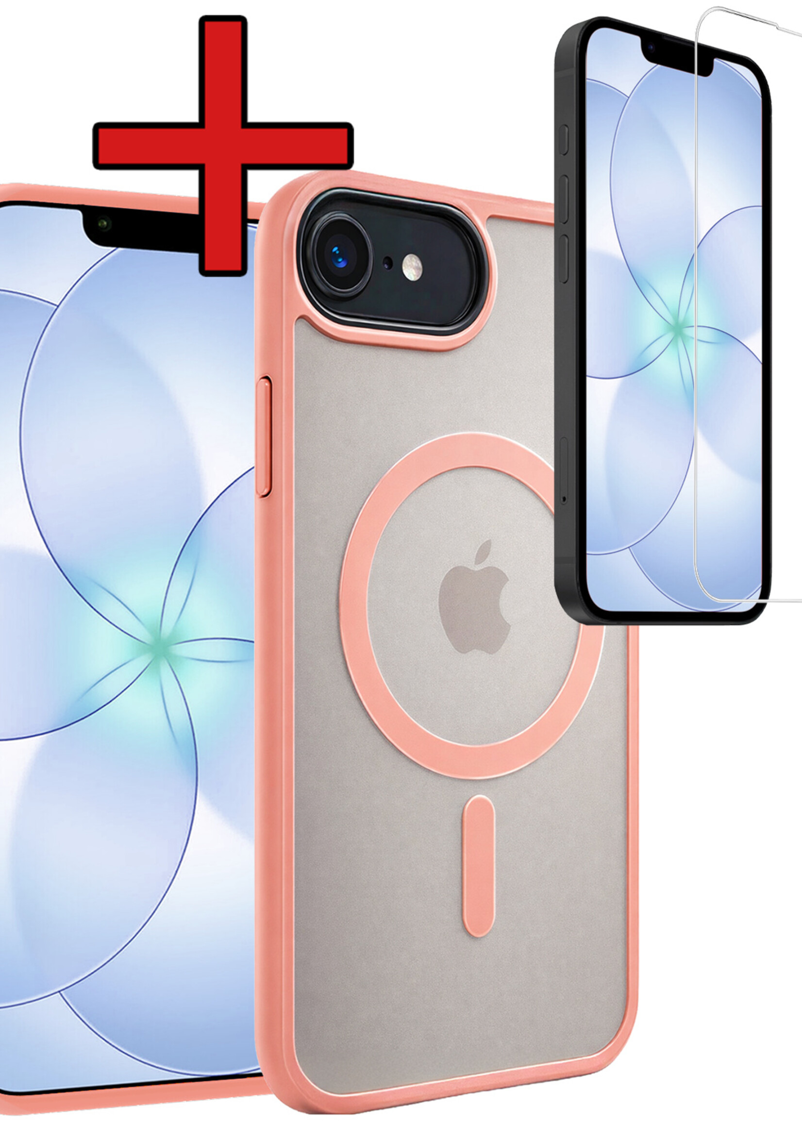 BTH BTH iPhone 17e Magsafe Hoesje Perzik Met Screenprotector