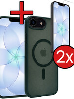 BTH BTH iPhone 17e Magsafe Hoesje Donkergroen Met 2x Screenprotector