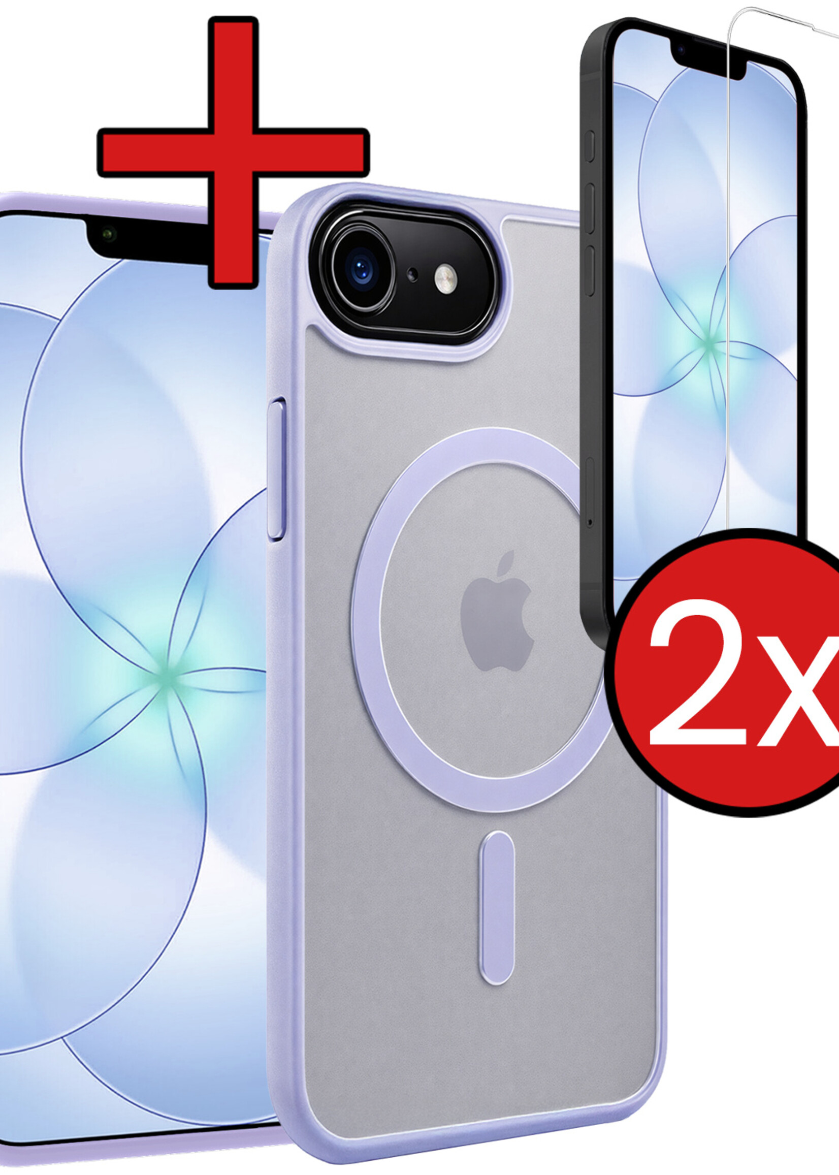 BTH BTH iPhone 17e Magsafe Hoesje Lila Met 2x Screenprotector