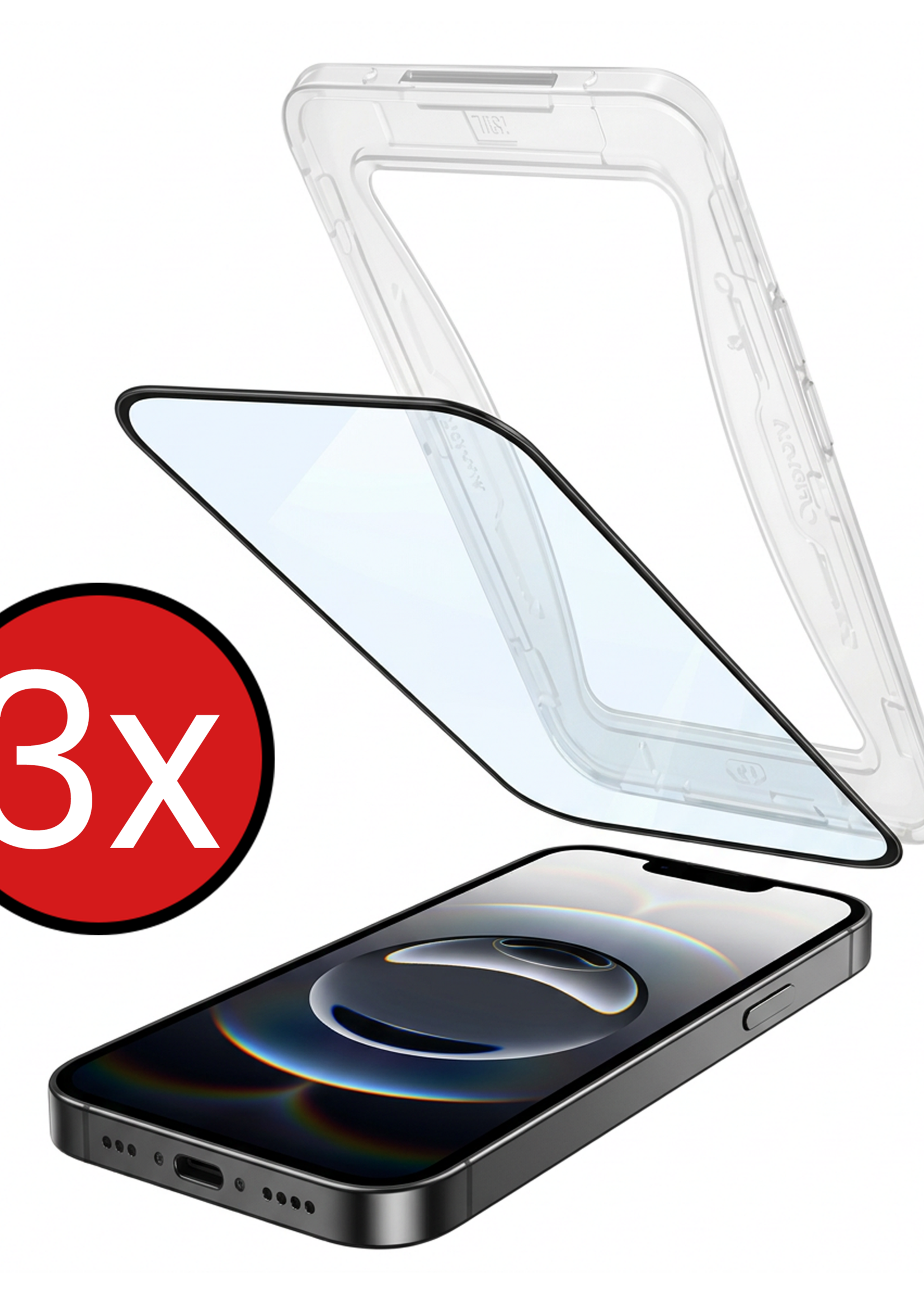 BTH BTH iPhone 16E Hybrid Screenprotector - 3 PACK