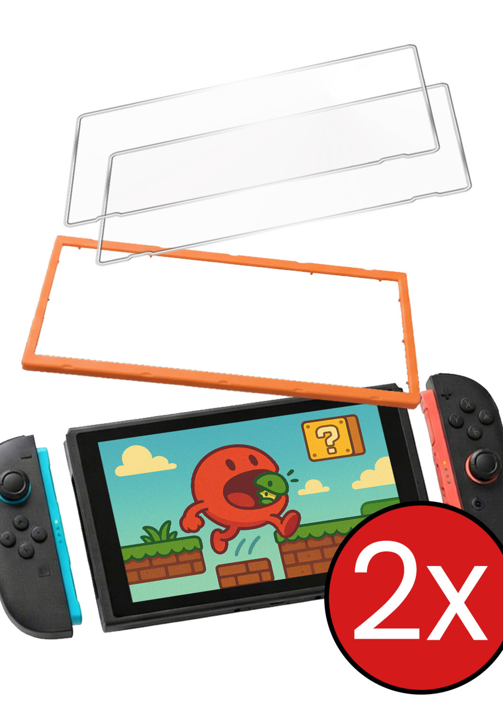 BTH BTH Nintendo Switch 2 Screenprotector Met Installatieframe - 2 PACK