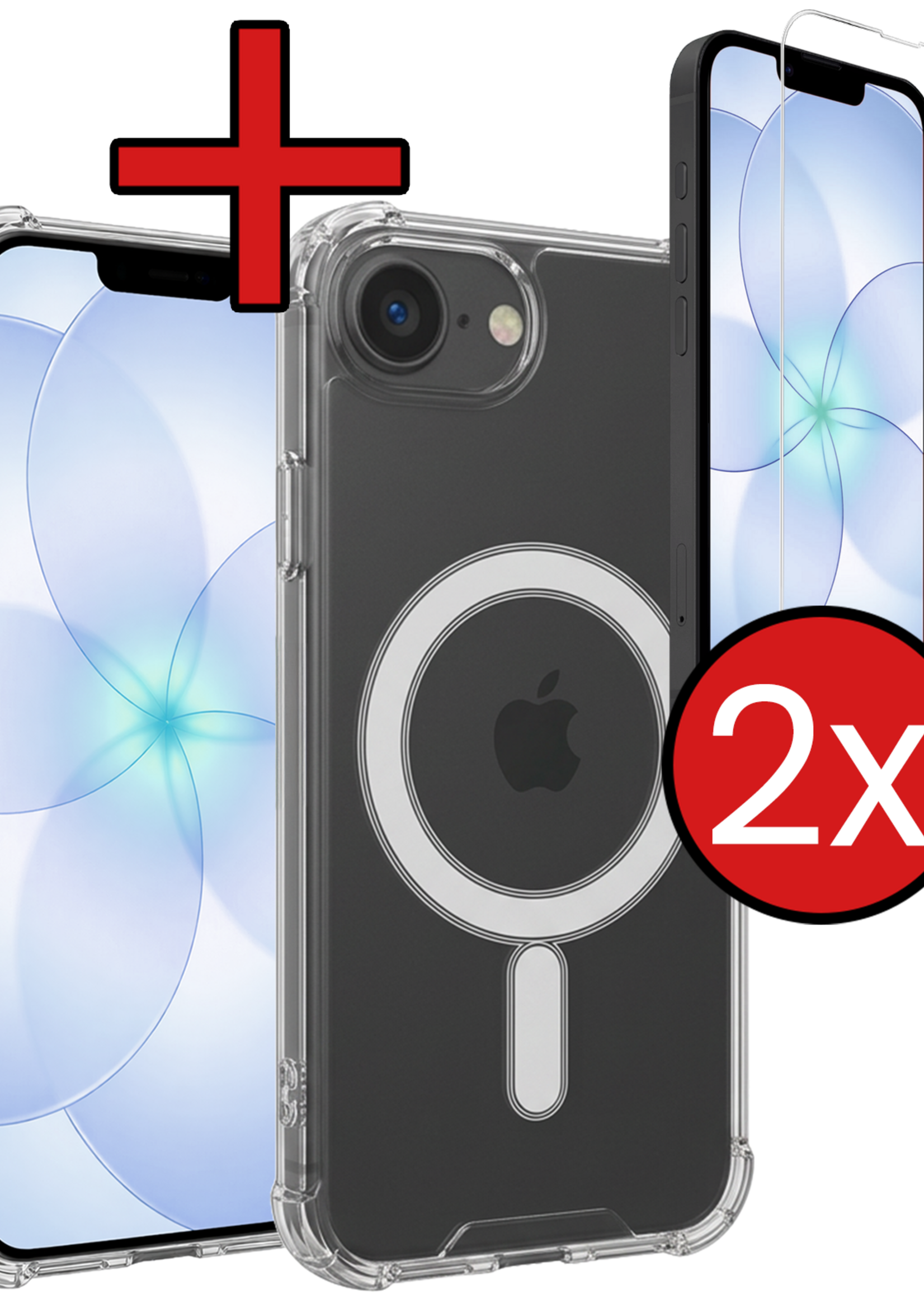 BTH BTH iPhone 17e Magsafe Hoesje Transparant Met 2x Screenprotector