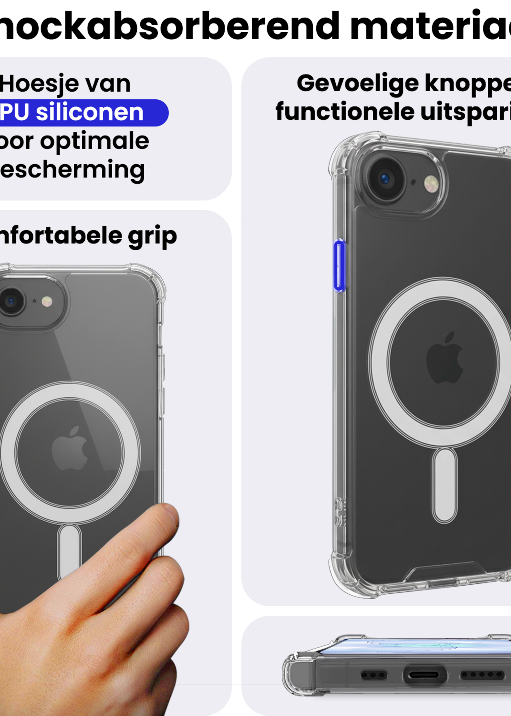 BTH BTH iPhone 17e Magsafe Hoesje Transparant Met 2x Screenprotector