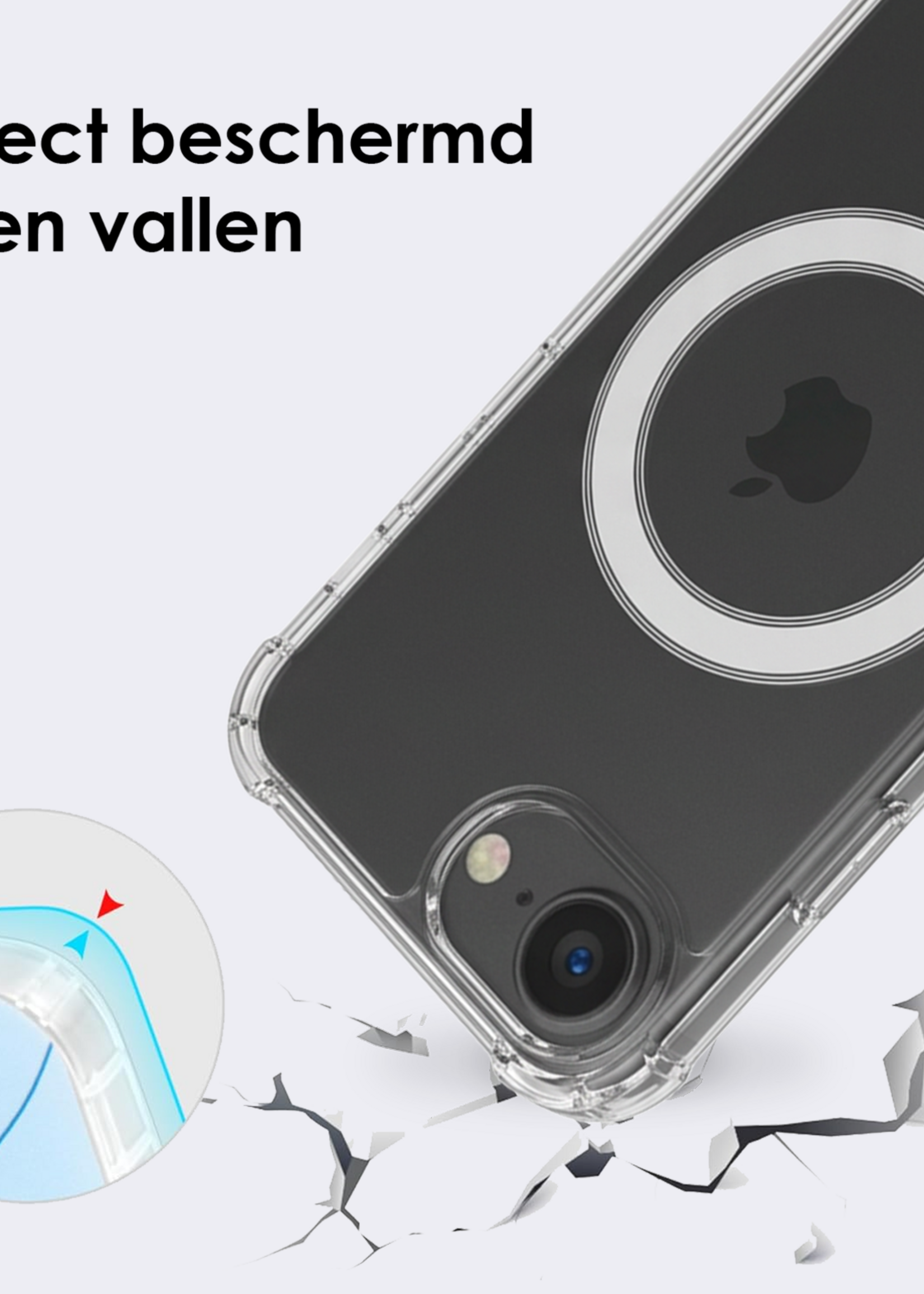 BTH BTH iPhone 17e Magsafe Hoesje Transparant Met Screenprotector