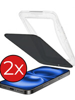 BTH BTH iPhone 16 Hybrid Privacy Screenprotector - 2 PACK
