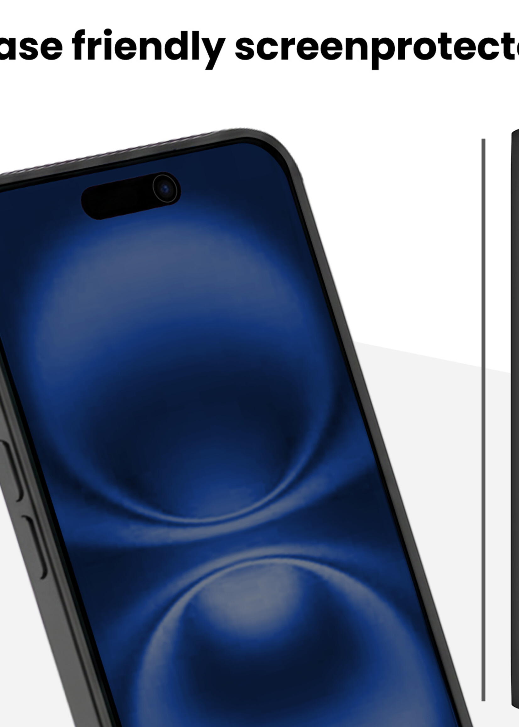 BTH BTH iPhone 16 Plus Hybrid Privacy Screenprotector - 3 PACK