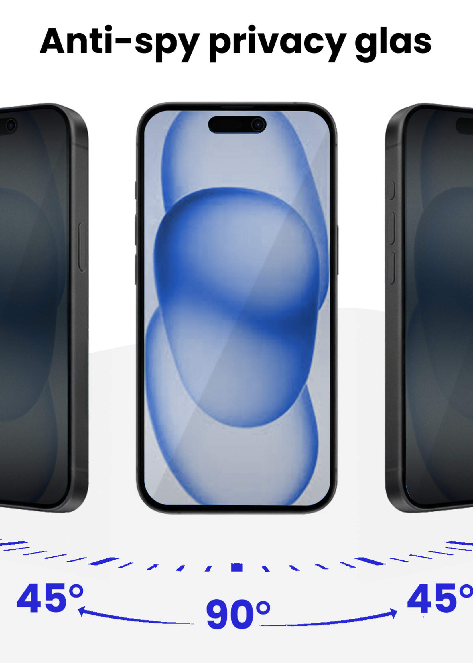 BTH BTH iPhone 15 Plus Hybrid Privacy Screenprotector