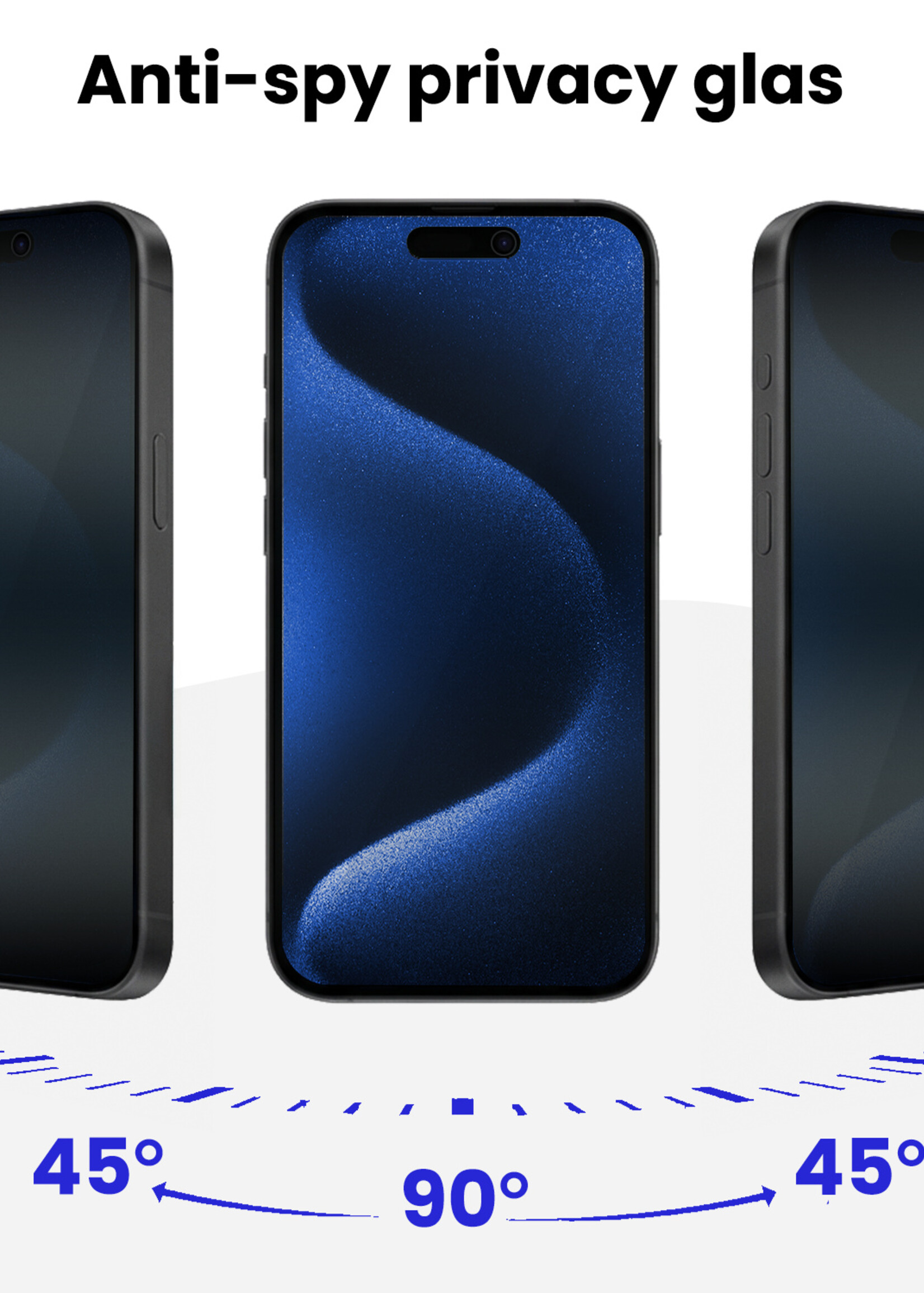 BTH BTH iPhone 15 Pro Hybrid Privacy Screenprotector