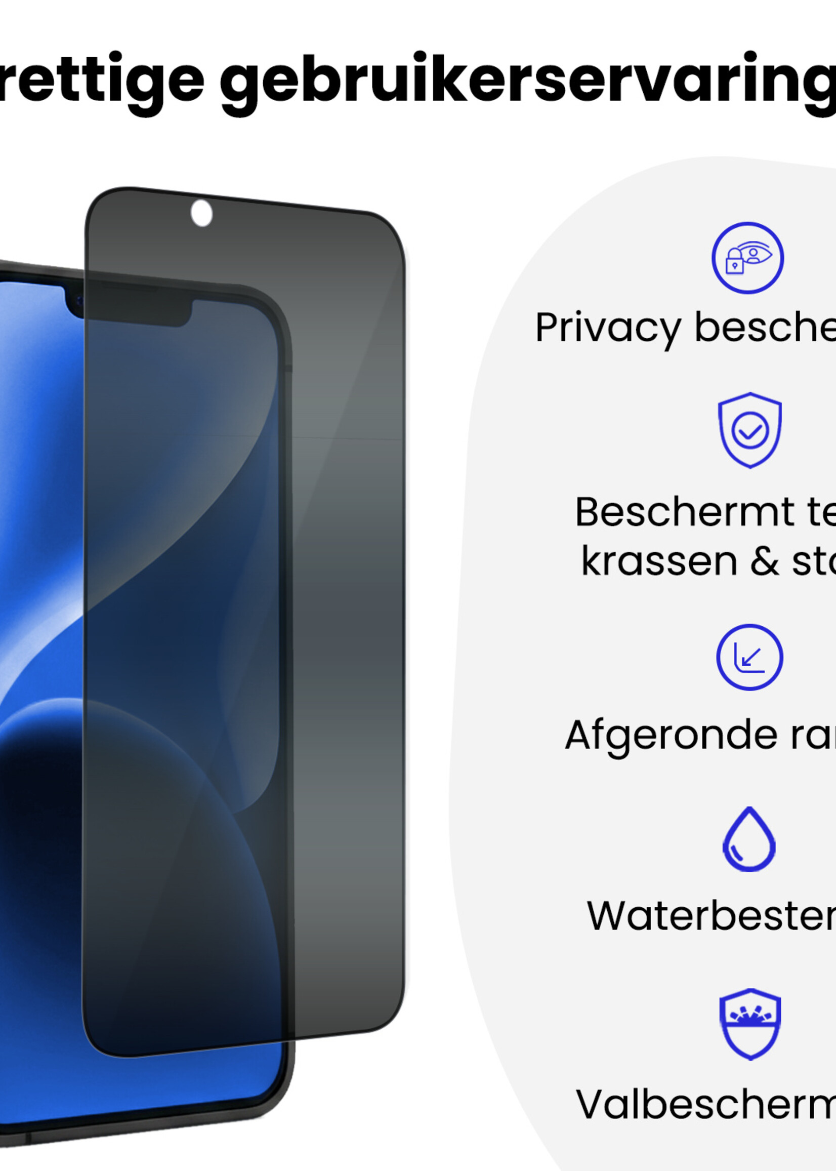 BTH BTH iPhone 14 Plus Hybrid Privacy Screenprotector - 2 PACK