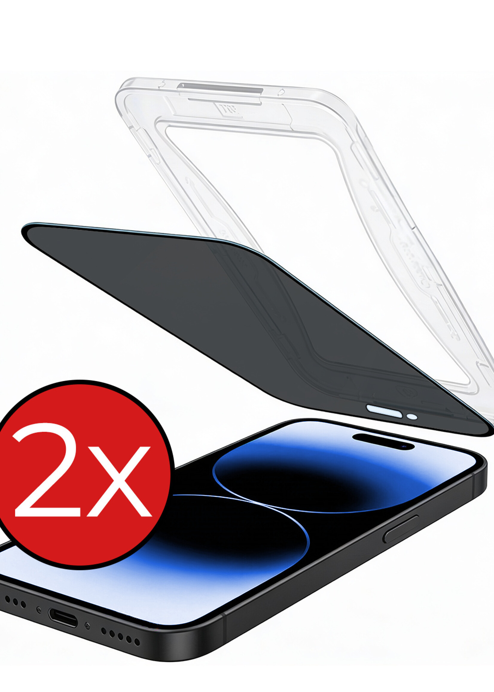 BTH BTH iPhone 14 Pro Hybrid Privacy Screenprotector - 2 PACK