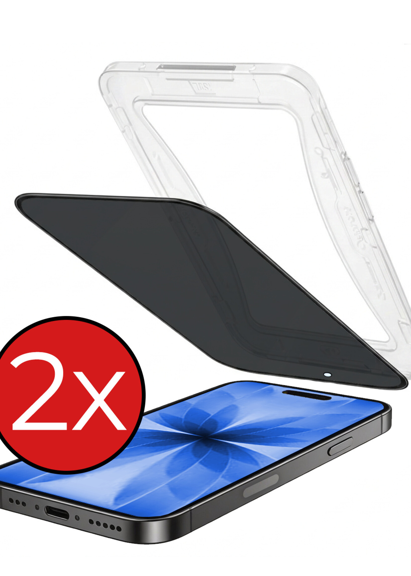 BTH BTH iPhone 17 Hybrid Privacy Screenprotector - 2 PACK