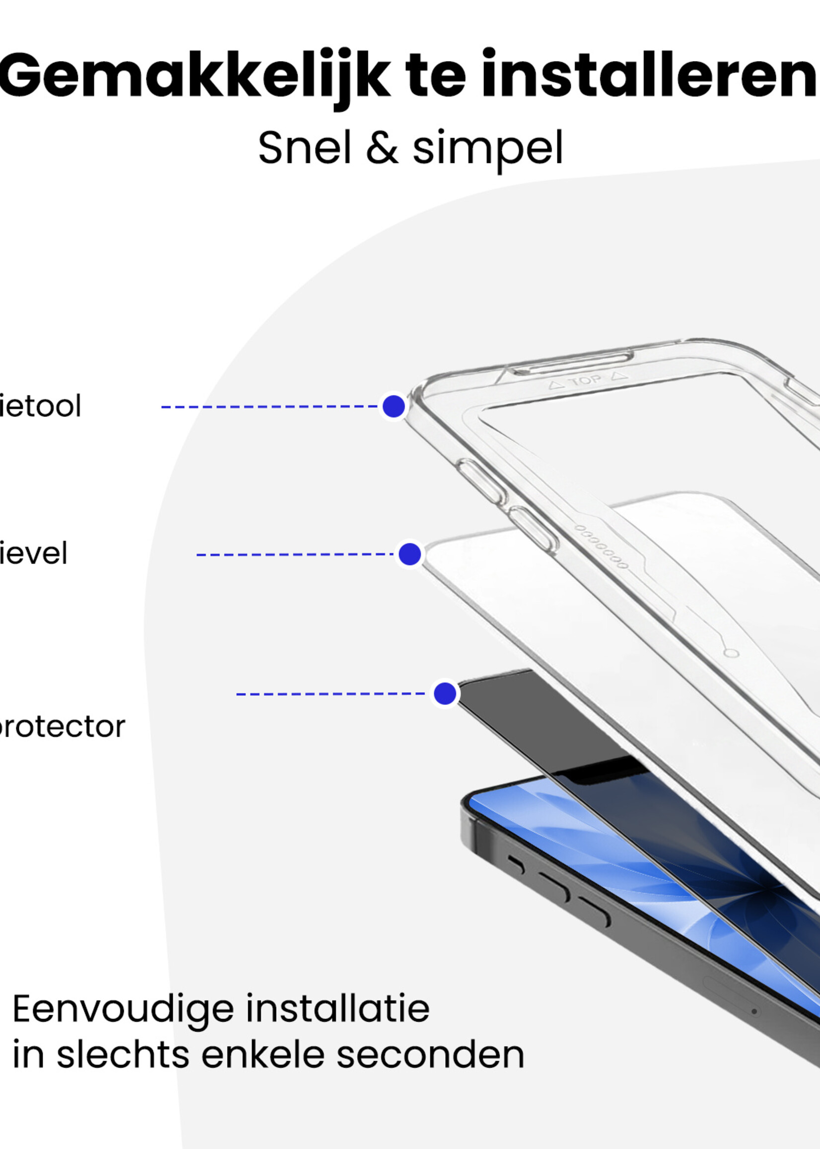 BTH BTH iPhone 17 Hybrid Privacy Screenprotector - 2 PACK