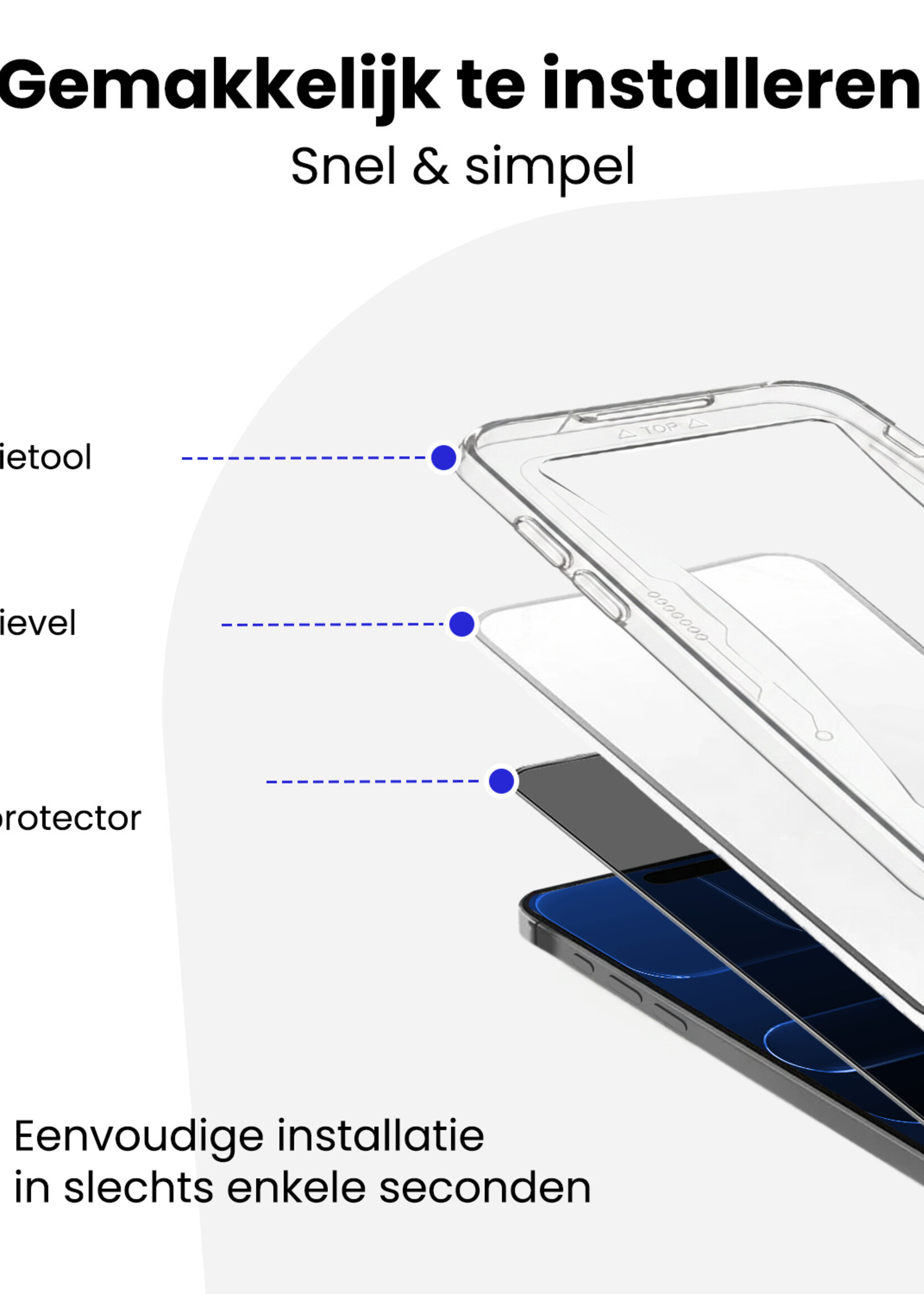 BTH BTH iPhone Air Hybrid Privacy Screenprotector - 3 PACK