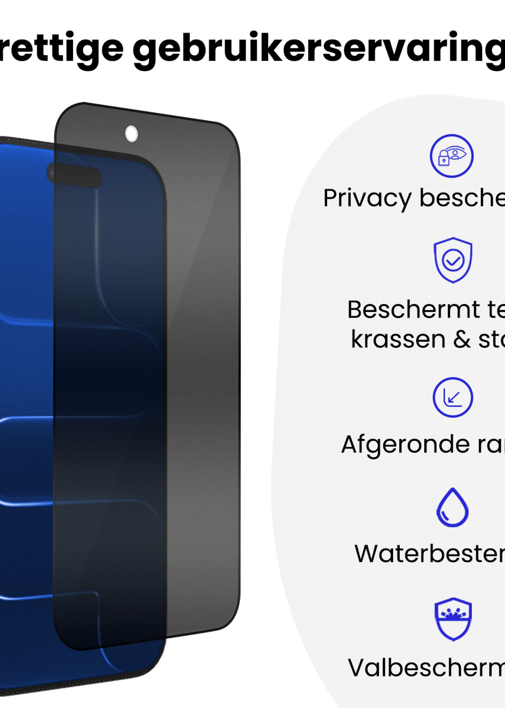 BTH BTH iPhone Air Hybrid Privacy Screenprotector - 3 PACK