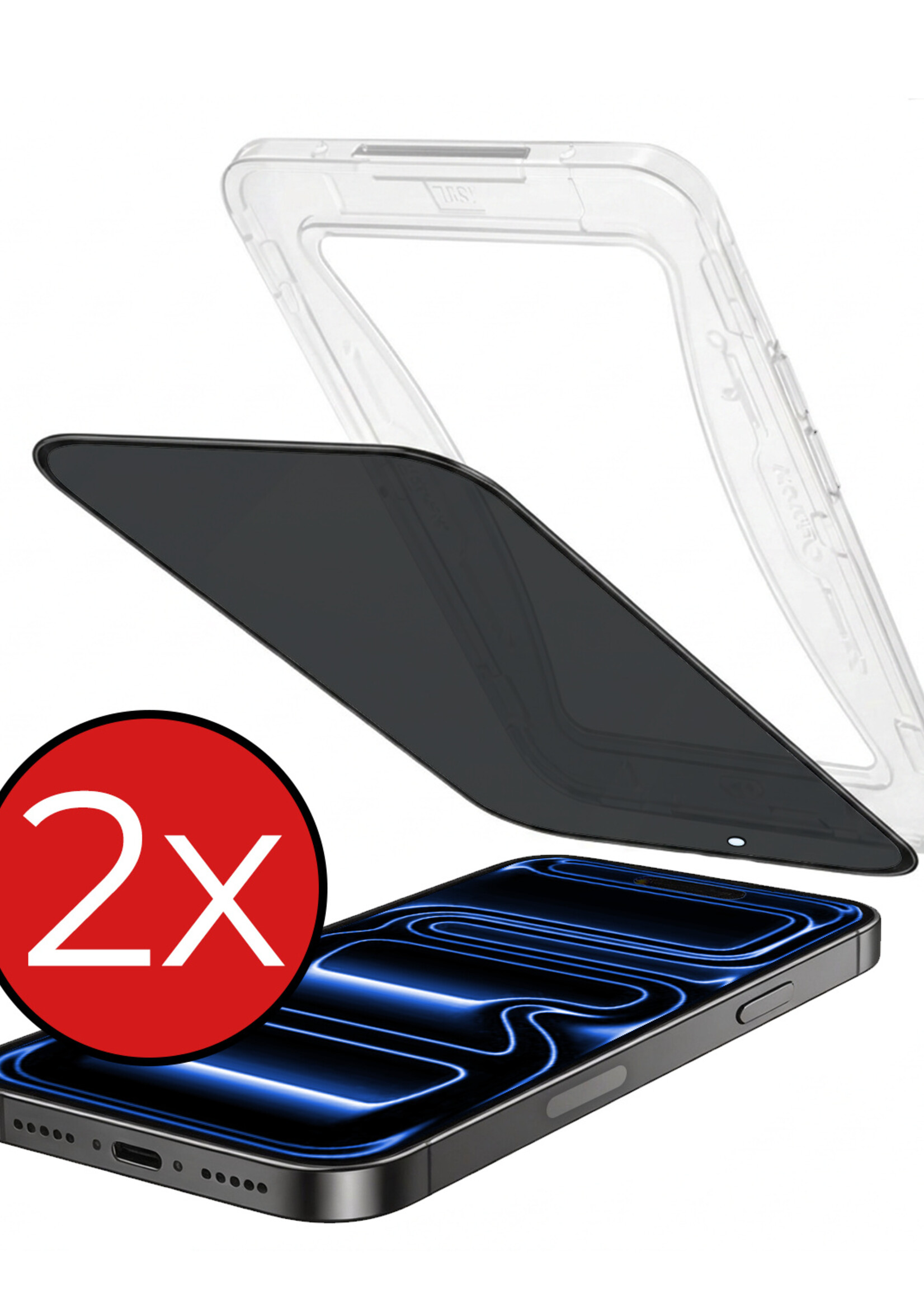 BTH BTH iPhone 17 Pro Hybrid Privacy Screenprotector - 2 PACK