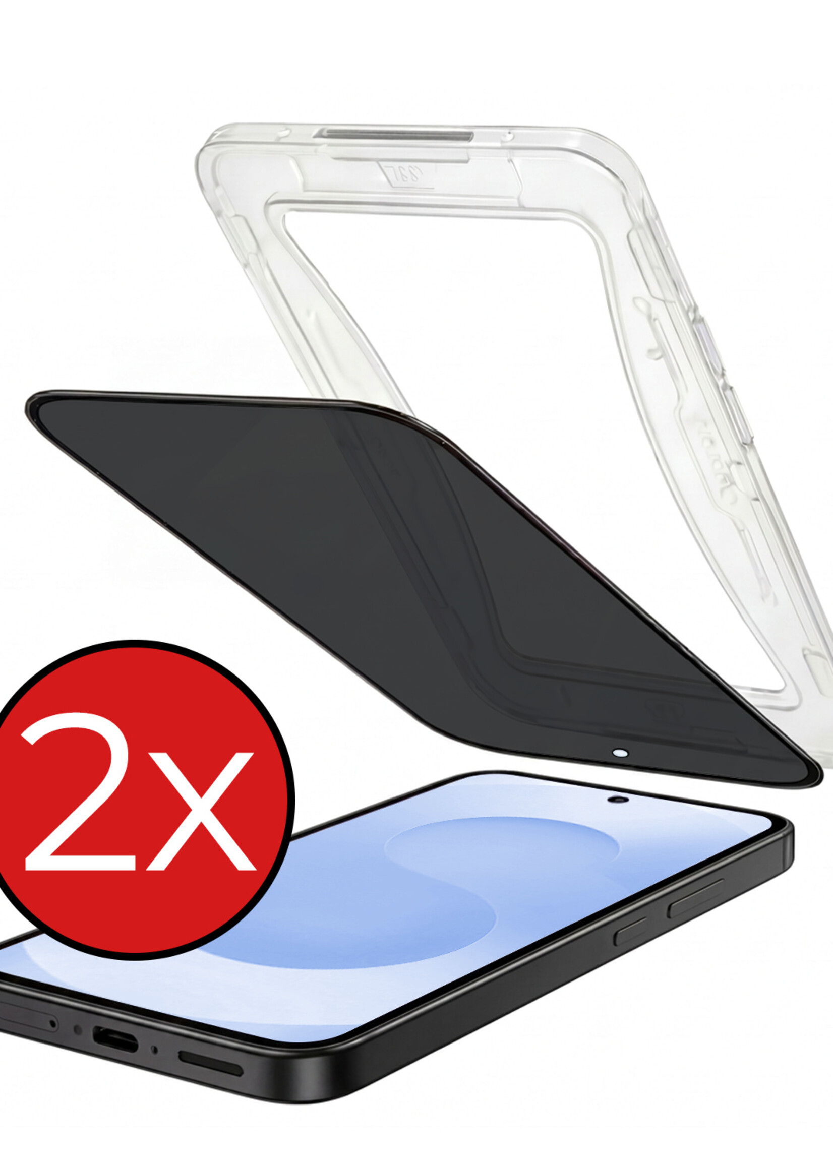 BTH BTH Samsung Galaxy S25 Hybrid Privacy Screenprotector - 2 PACK