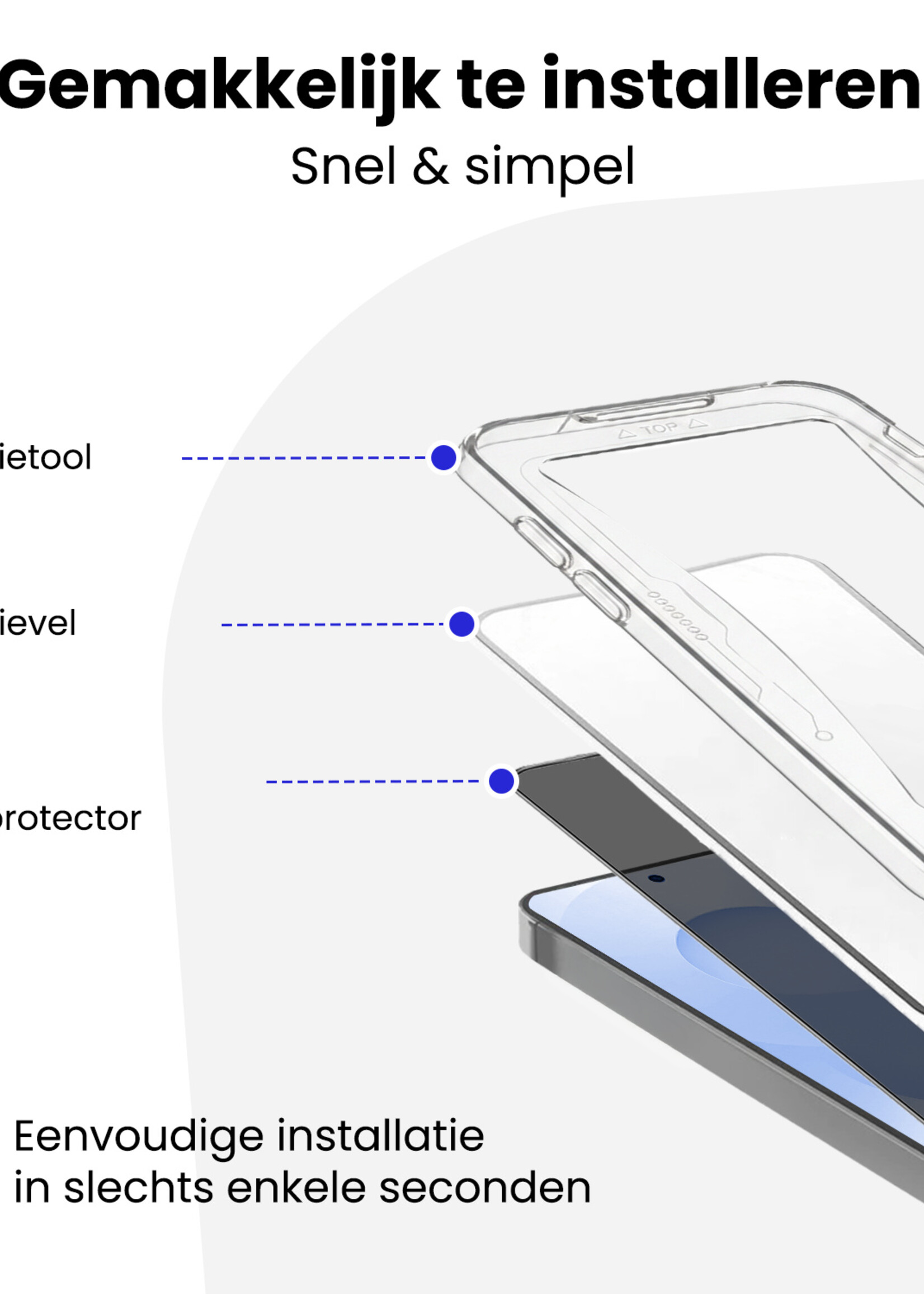 BTH BTH Samsung Galaxy S25 Plus Hybrid Privacy Screenprotector - 3 PACK