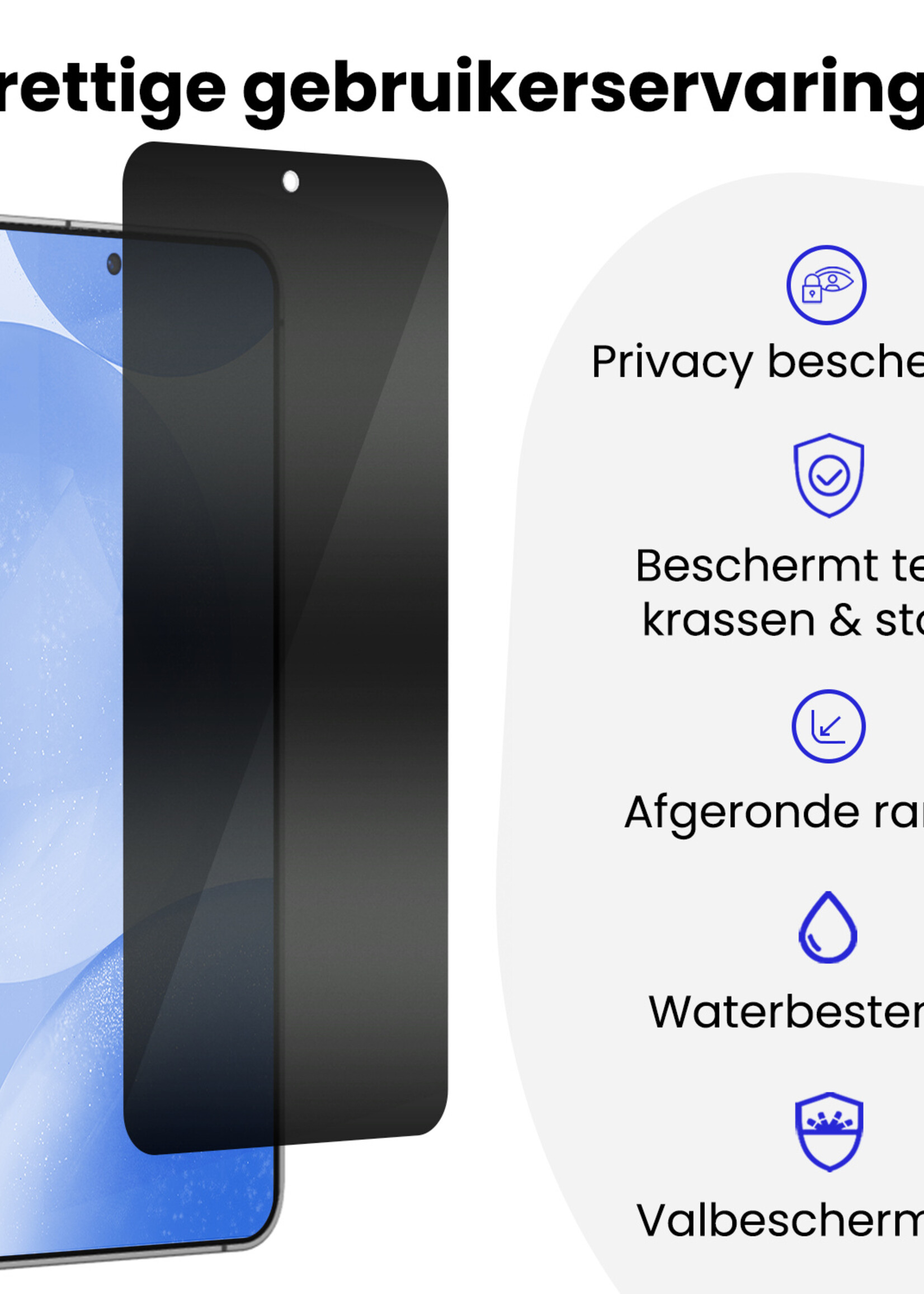 BTH BTH Samsung Galaxy S24 Plus Hybrid Privacy Screenprotector - 2 PACK