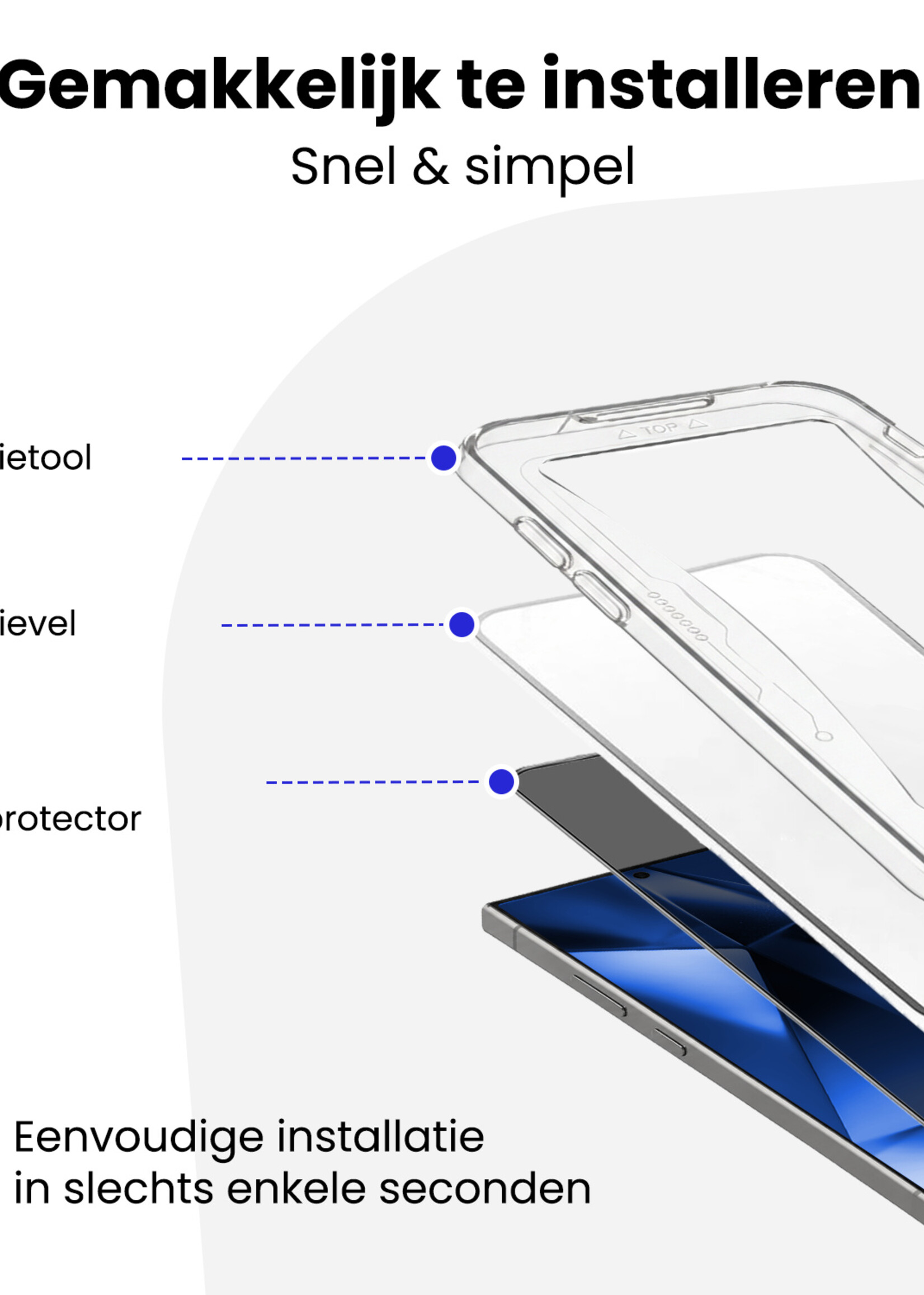 BTH BTH Samsung Galaxy S24 Ultra Hybrid Privacy Screenprotector