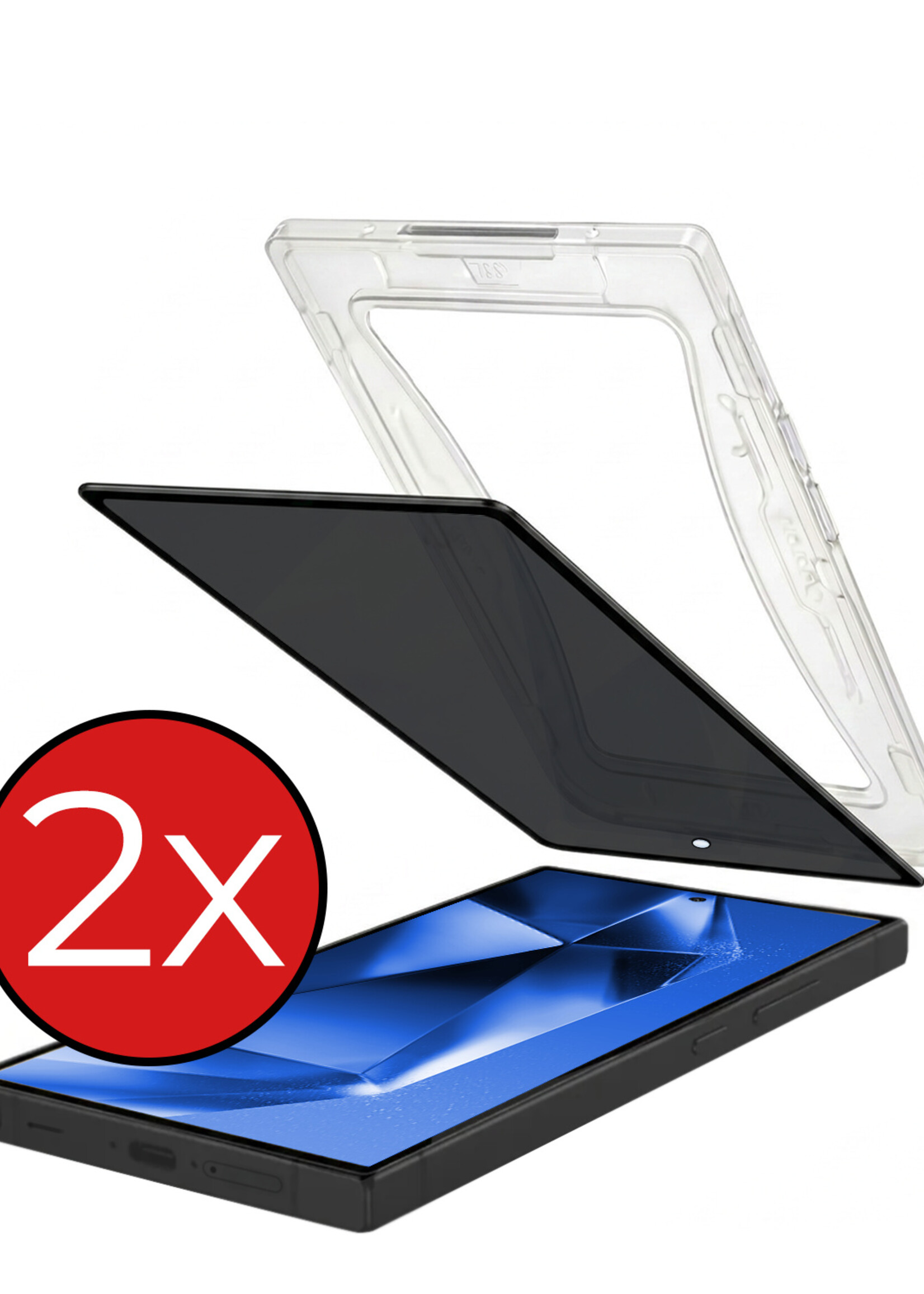 BTH BTH Samsung Galaxy S24 Ultra Hybrid Privacy Screenprotector - 2 PACK