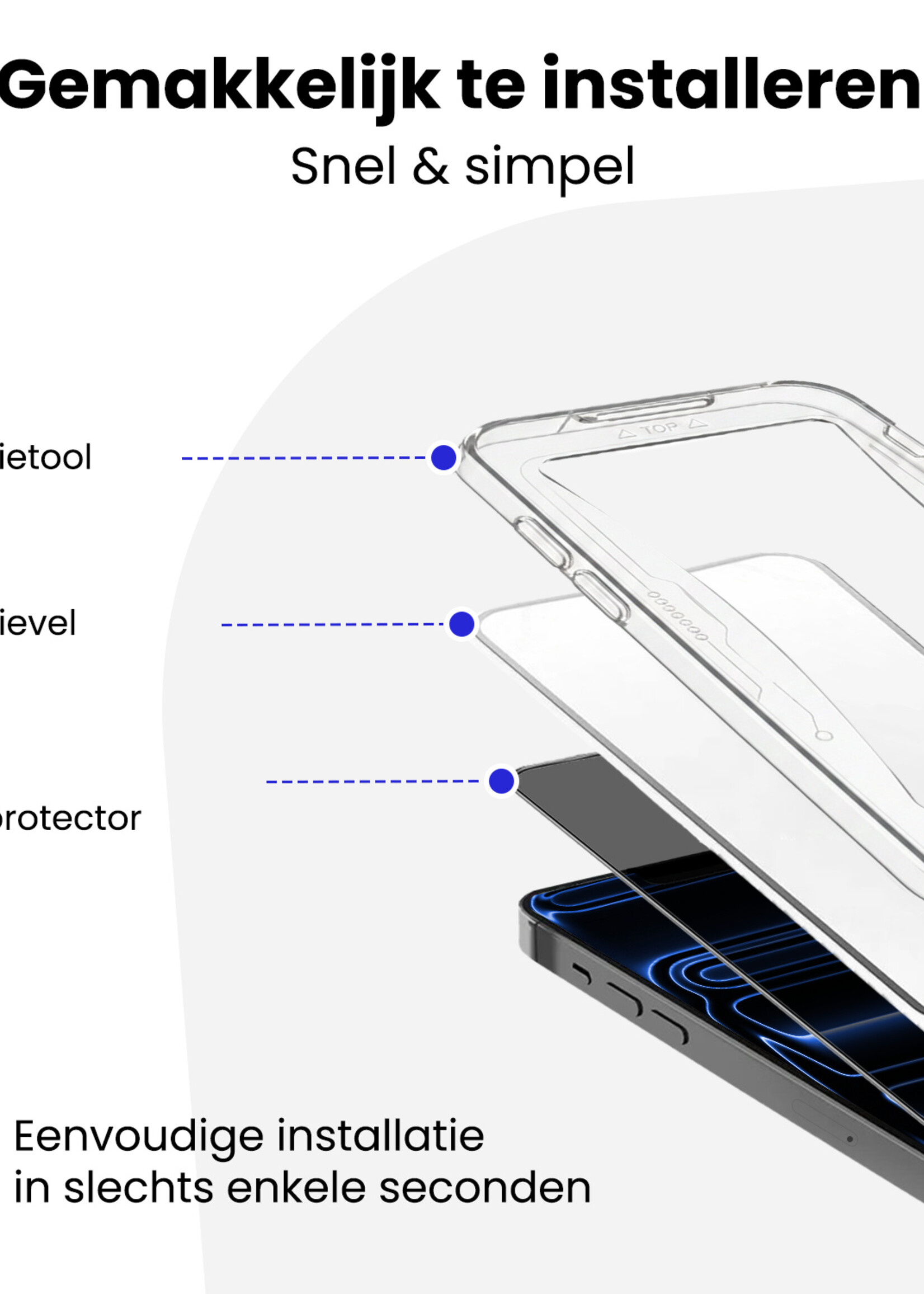 BTH BTH iPhone 17 Pro Max Hybrid Privacy Screenprotector - 2 PACK