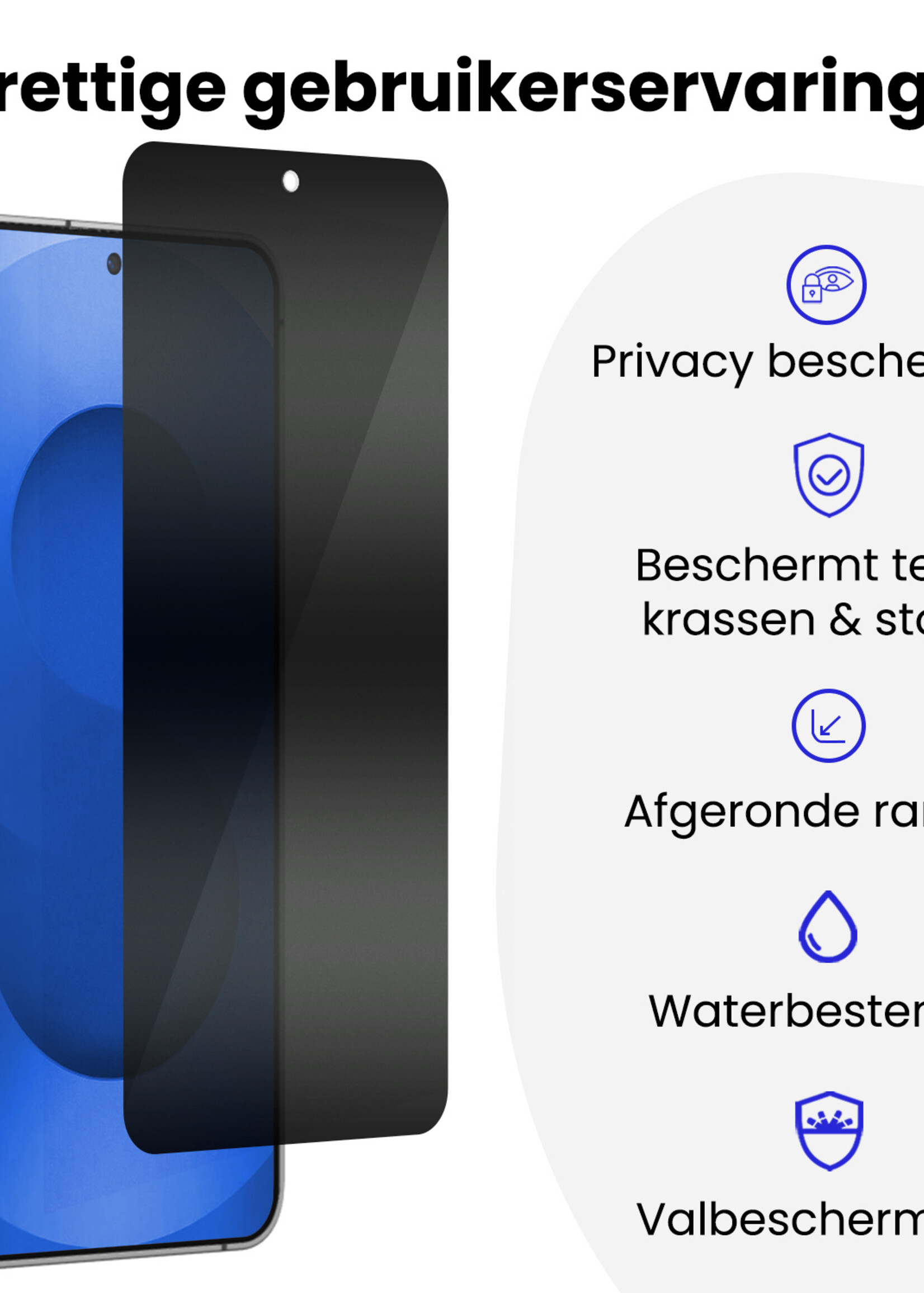 BTH BTH Samsung Galaxy S25 Ultra Hybrid Privacy Screenprotector - 3 PACK