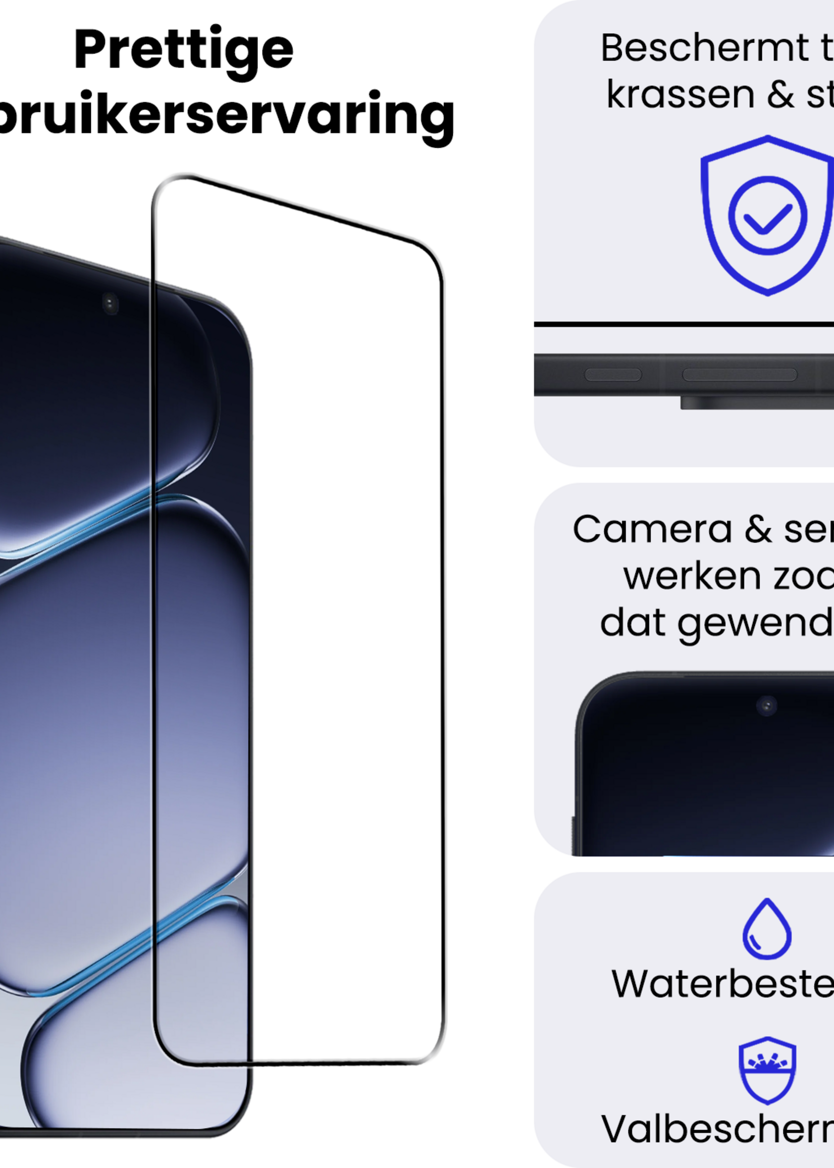 BTH BTH OnePlus Nord 6 Screenprotector Glas  Full Cover - 2 PACK